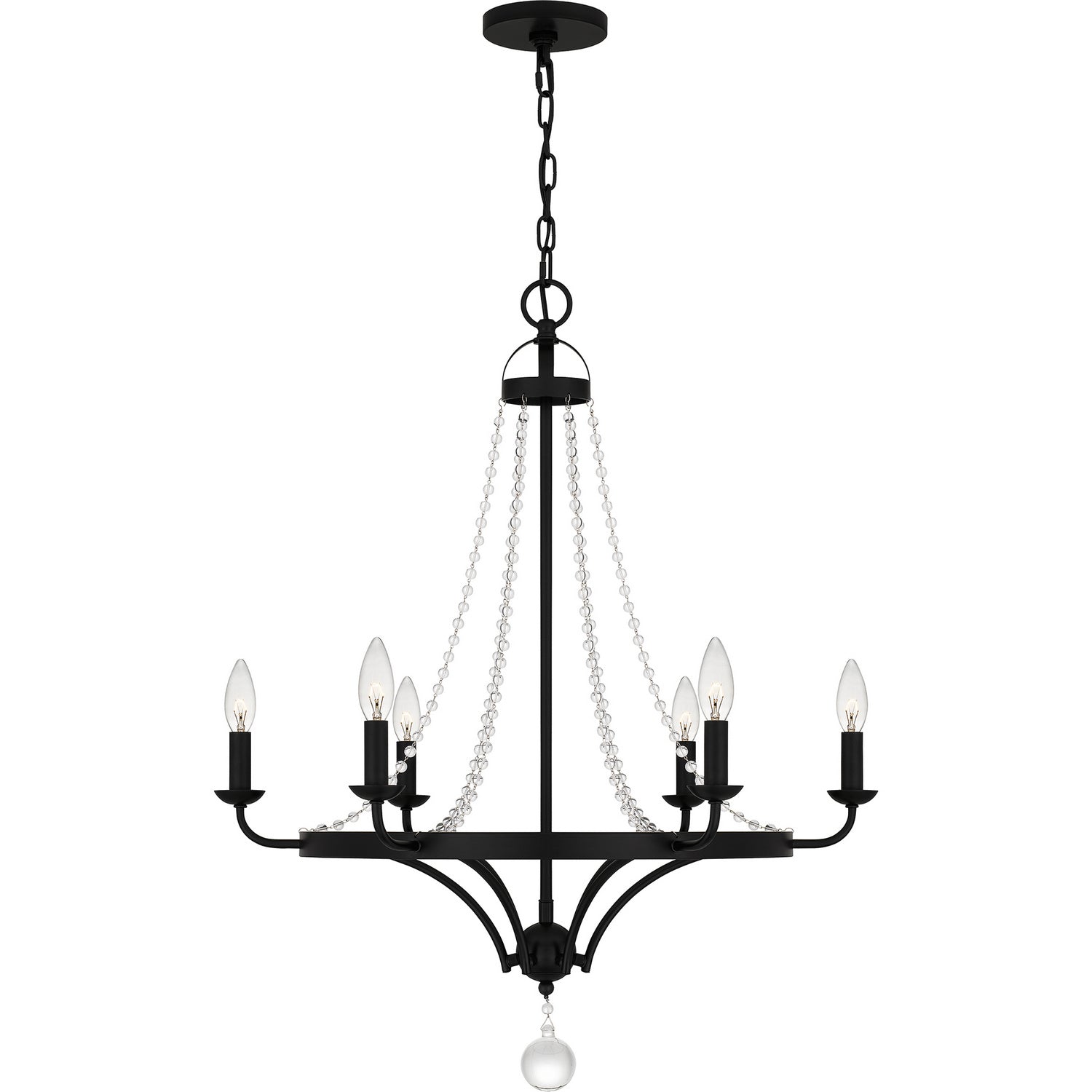 Quoizel - ADL5026MBK - Six Light Chandelier - Adelaide - Matte Black