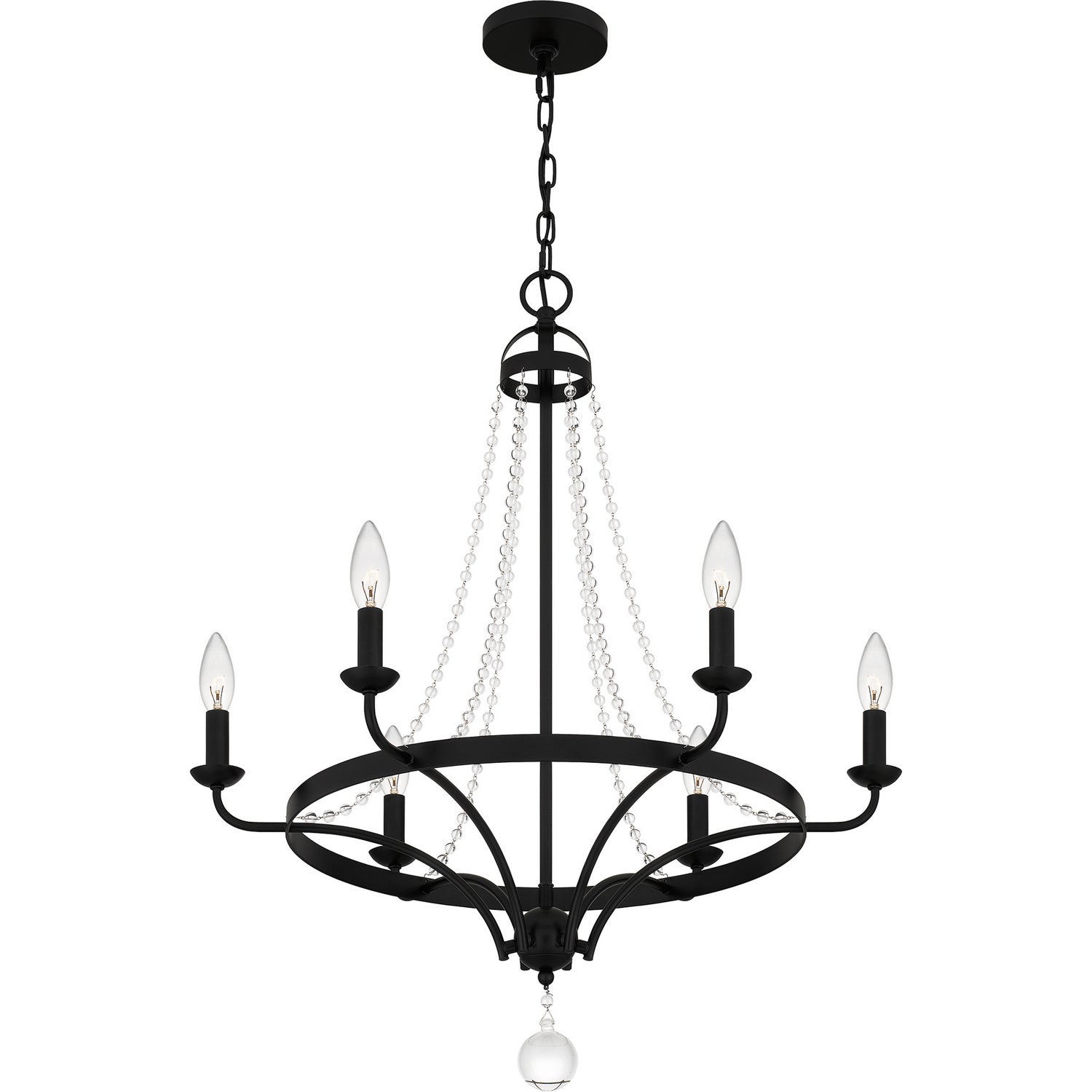 Quoizel - ADL5026MBK - Six Light Chandelier - Adelaide - Matte Black