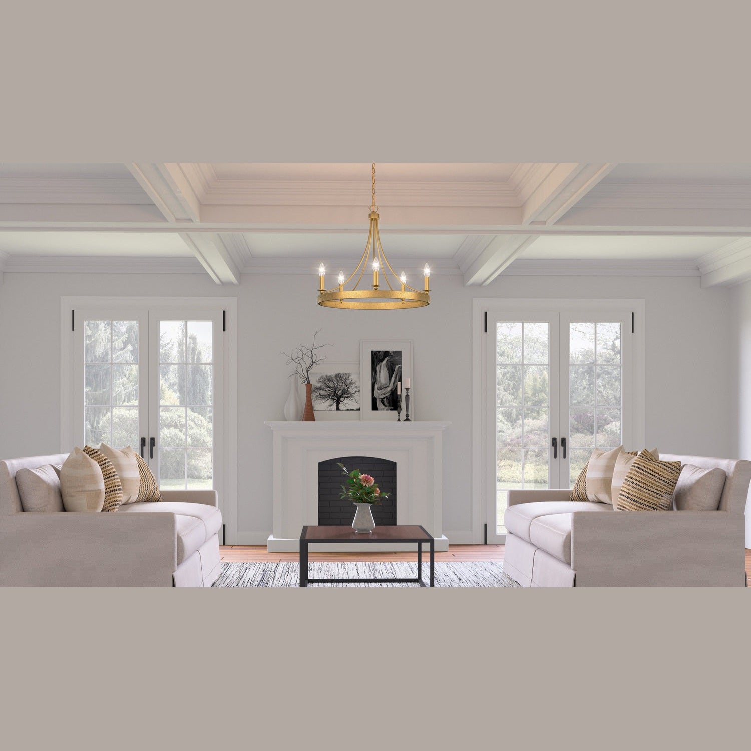 Quoizel - APN5026LG - Five Light Chandelier - Aspyn - Light Gold