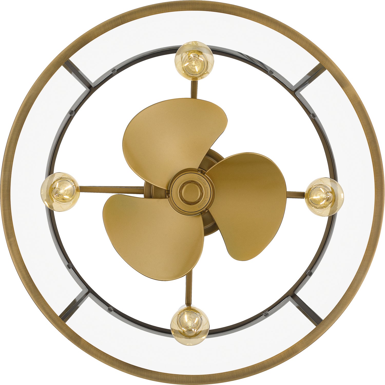 Quoizel - BAW3122WS - Four Light Fandelier - Barlow - Weathered Brass