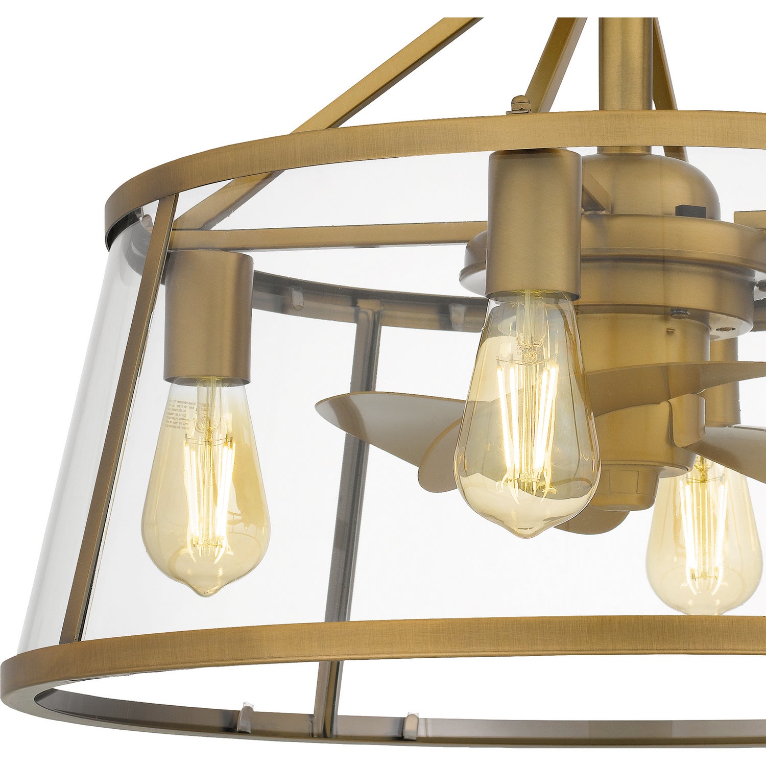 Quoizel - BAW3122WS - Four Light Fandelier - Barlow - Weathered Brass