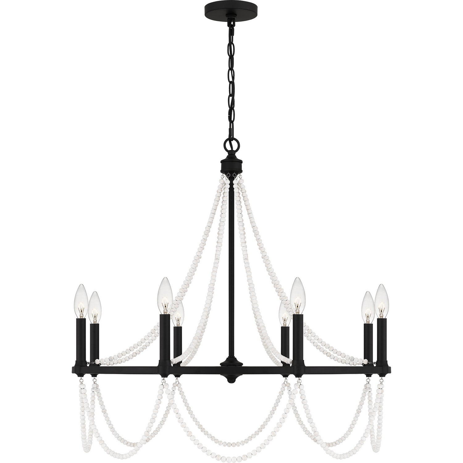 Quoizel - BGA5030MBK - Eight Light Chandelier - Brigitta - Matte Black