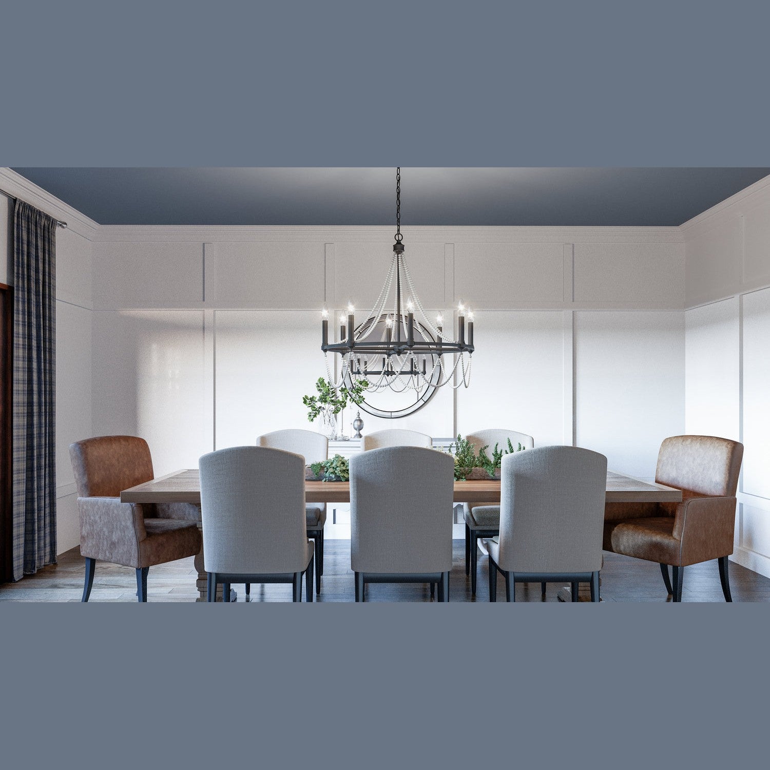 Quoizel - BGA5030MBK - Eight Light Chandelier - Brigitta - Matte Black