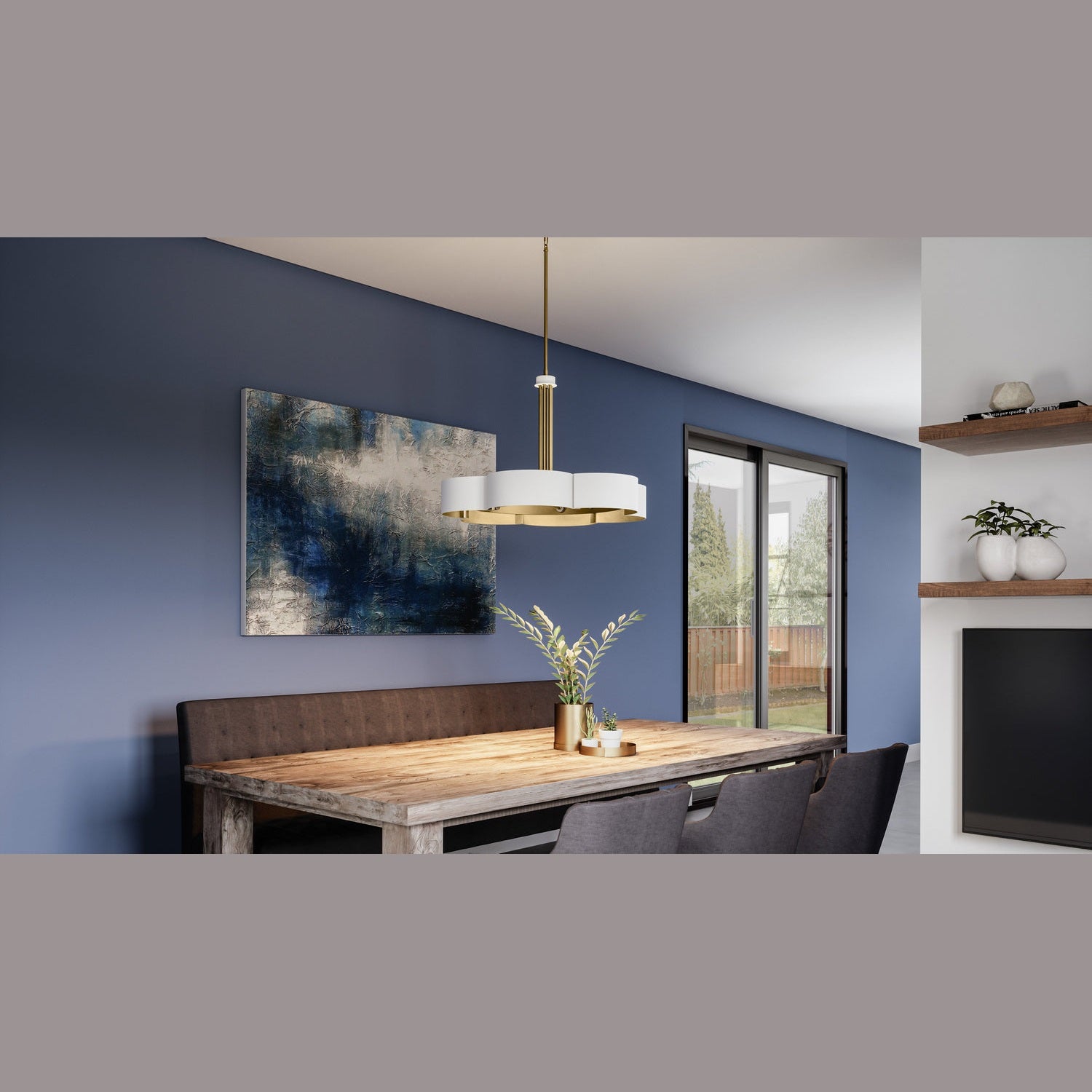 Quoizel - BSM5028W - Six Light Chandelier - Balsam - Matte White