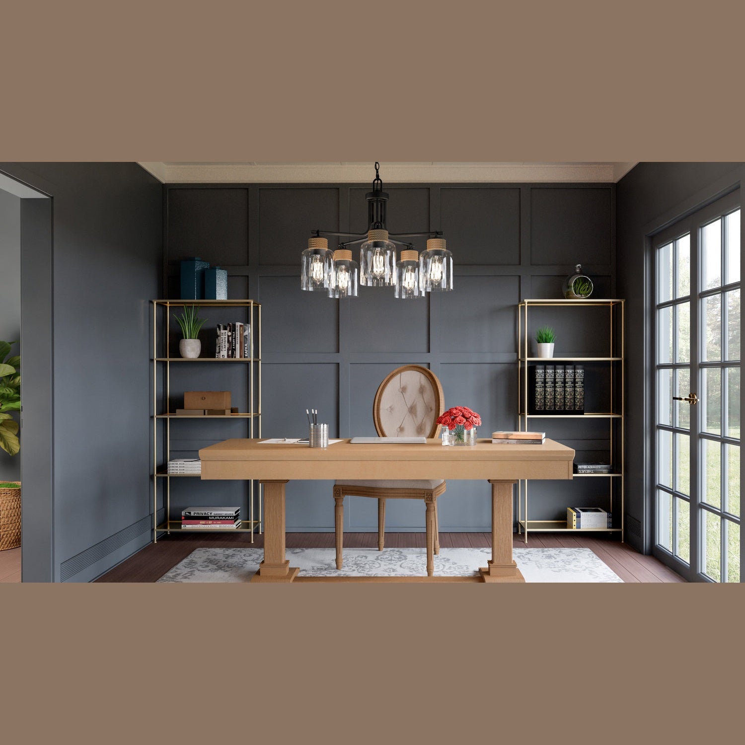 Quoizel - BTC5025MBK - Five Light Chandelier - Baltic - Matte Black