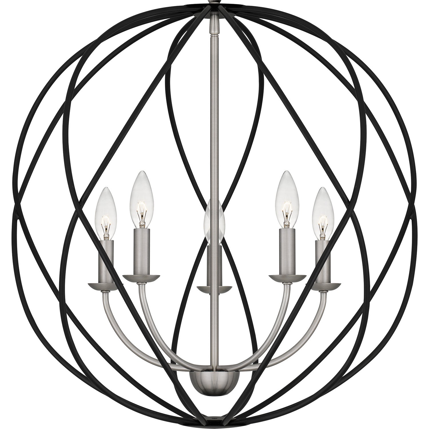 Quoizel - BYN2824AN - Five Light Pendant - Bryn - Antique Nickel