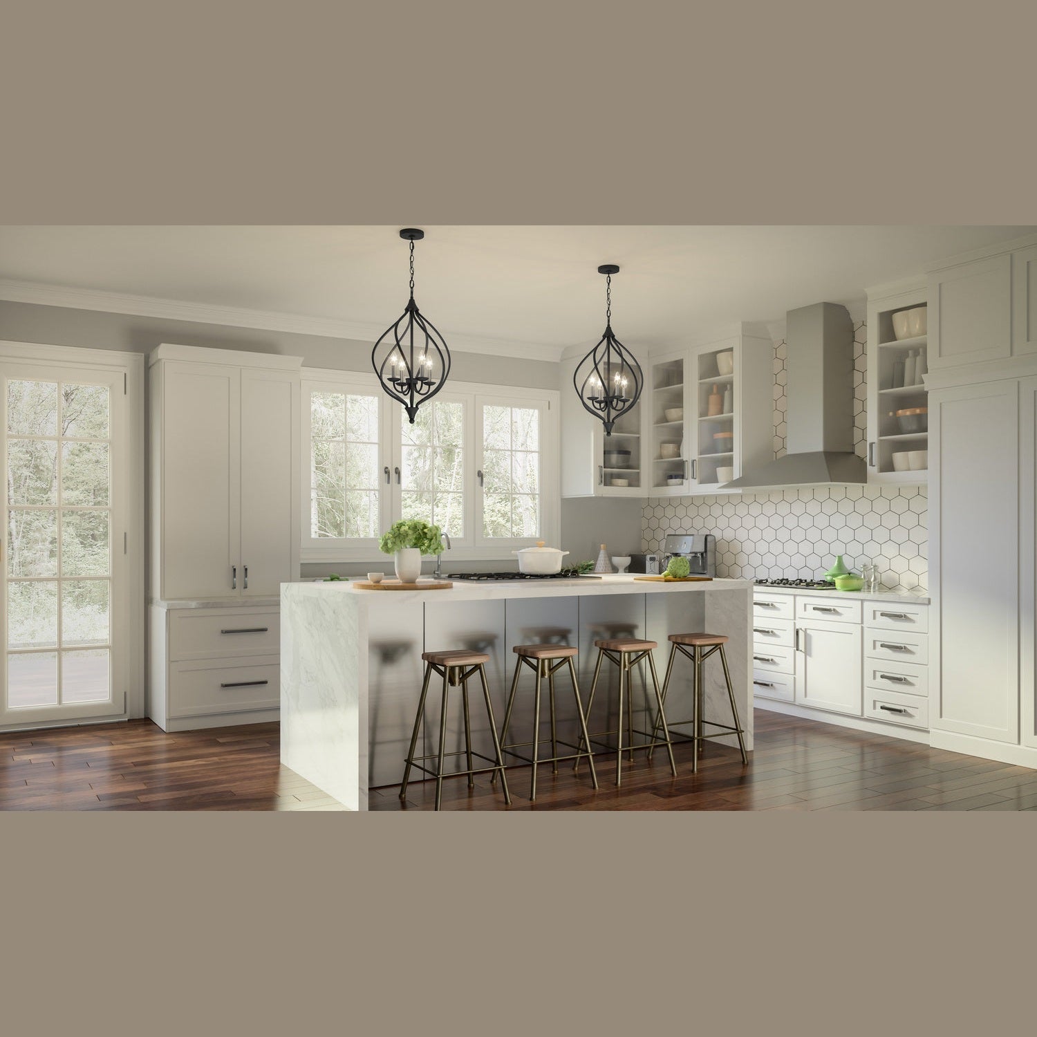 Quoizel - DUP2816OZ - Four Light Pendant - Dupont - Old Bronze