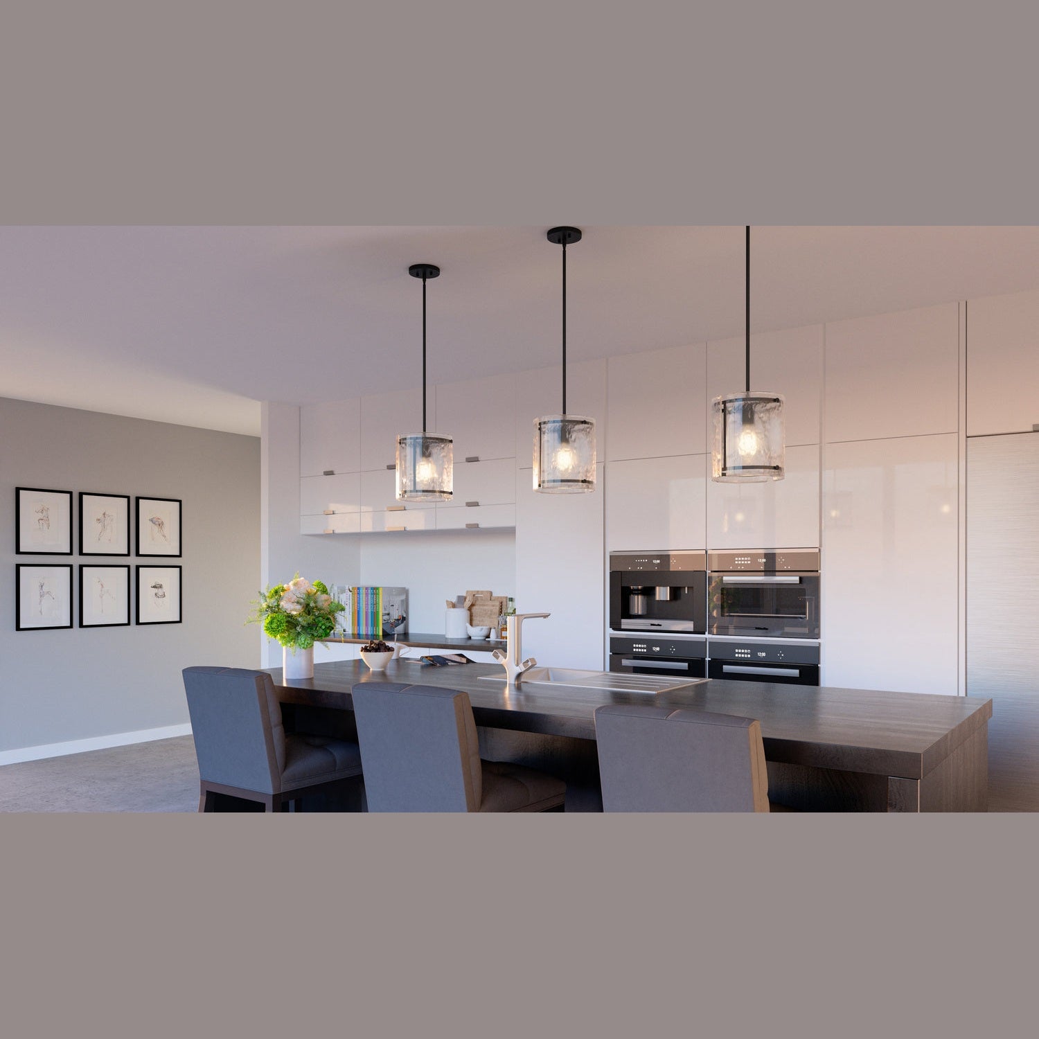 Quoizel - FTS1509EK - One Light Mini Pendant - Fortress - Earth Black