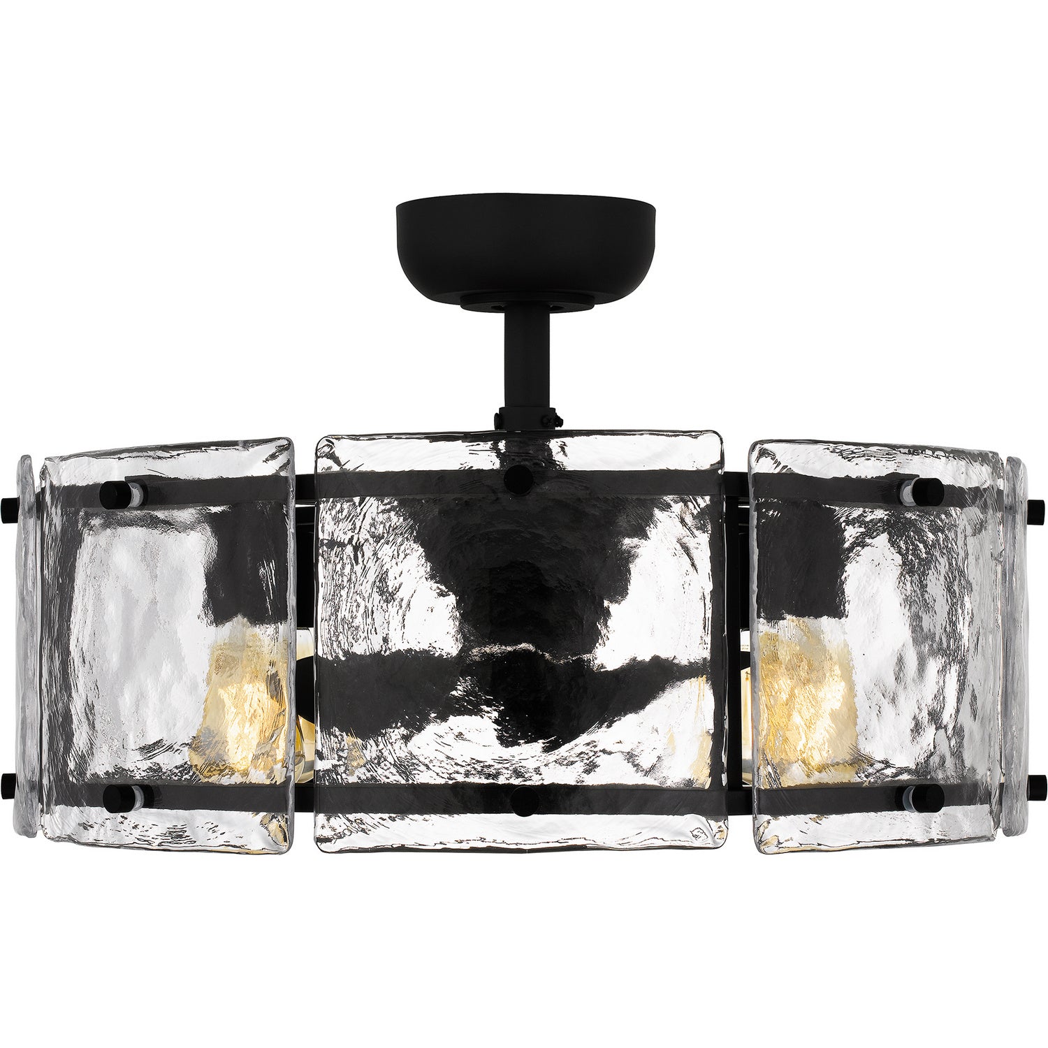 Quoizel - FTS3124EK - Four Light Fandelier - Fortress - Earth Black