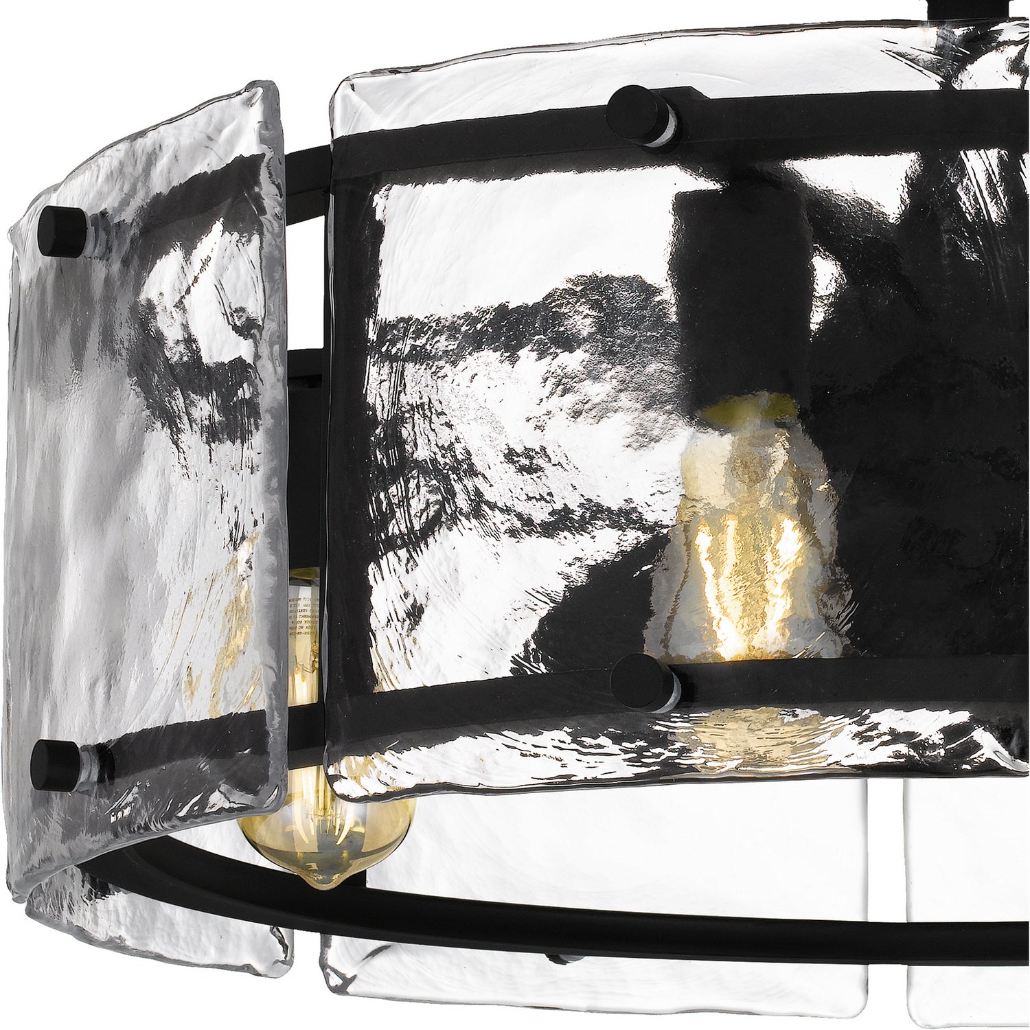 Quoizel - FTS3124EK - Four Light Fandelier - Fortress - Earth Black