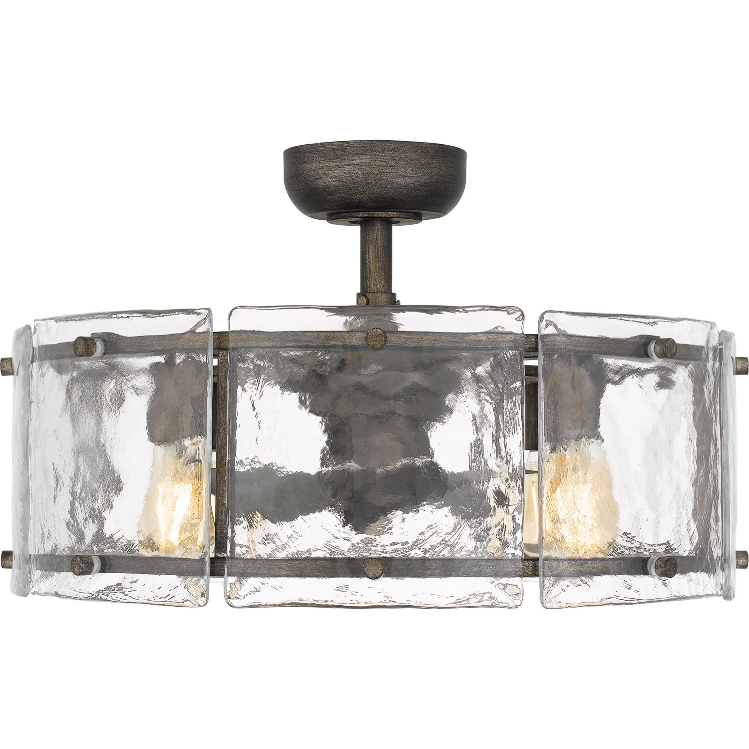 Quoizel - FTS3124MM - Four Light Fandelier - Fortress - Mottled Silver
