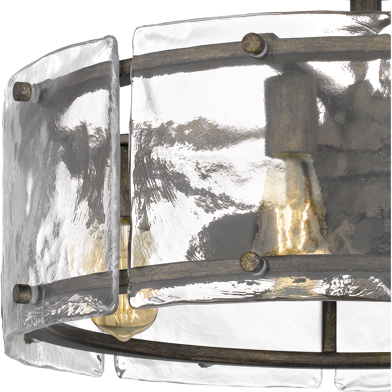 Quoizel - FTS3124MM - Four Light Fandelier - Fortress - Mottled Silver