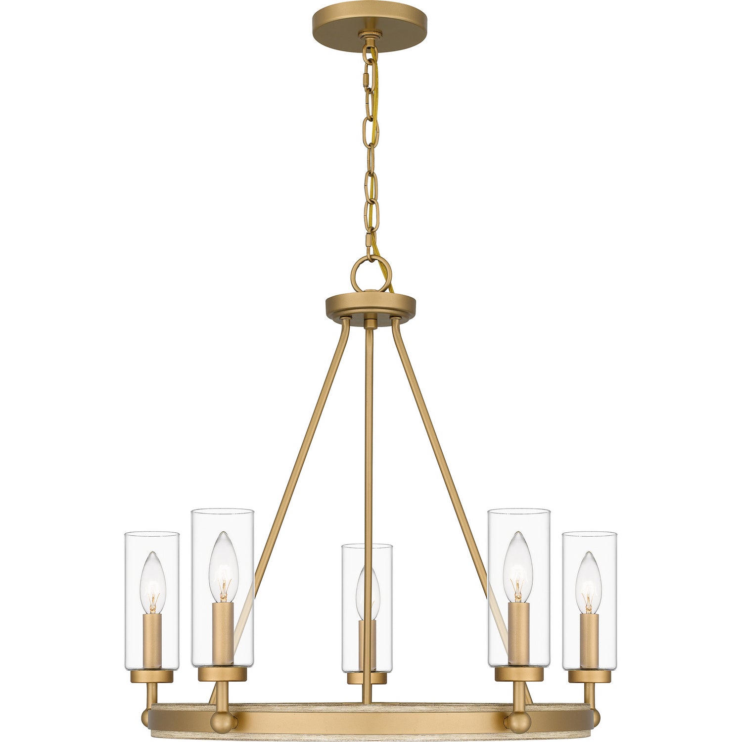 Quoizel - KEL5025NWS - Five Light Chandelier - Kelleher - Nouveau Painted Weathered Brass