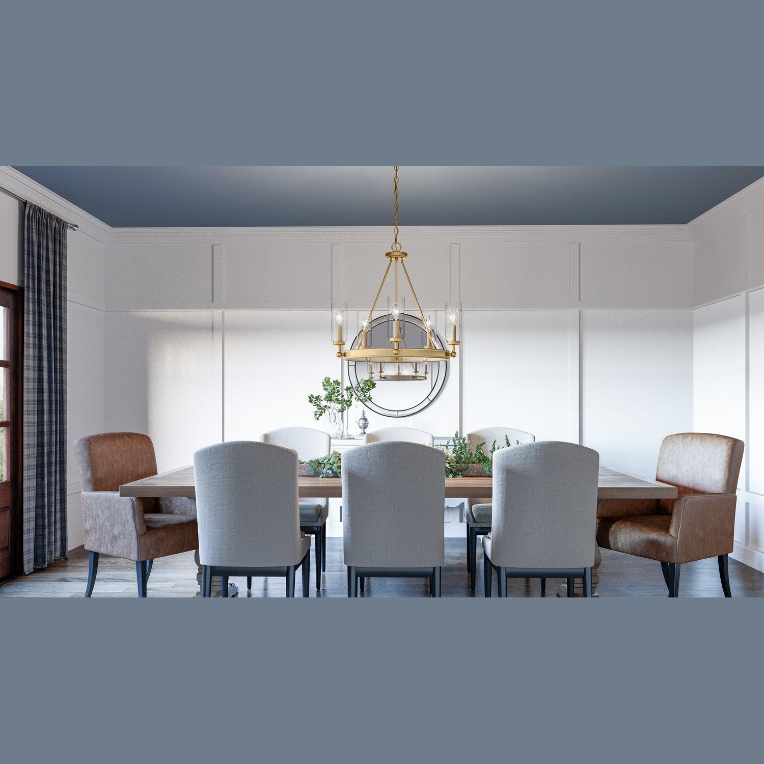 Quoizel - KEL5025NWS - Five Light Chandelier - Kelleher - Nouveau Painted Weathered Brass
