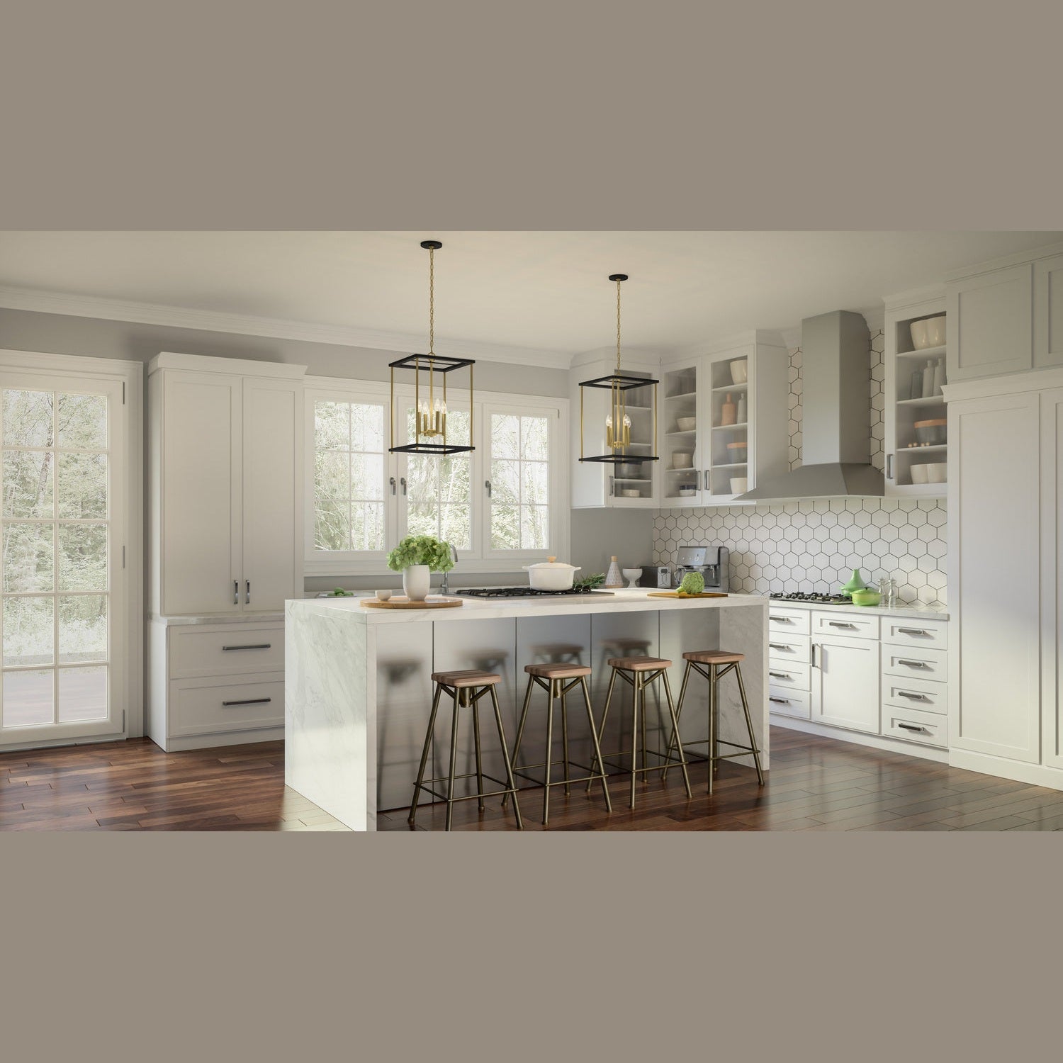 Quoizel - KNW2814MBK - Four Light Pendant - Kynwyd - Matte Black