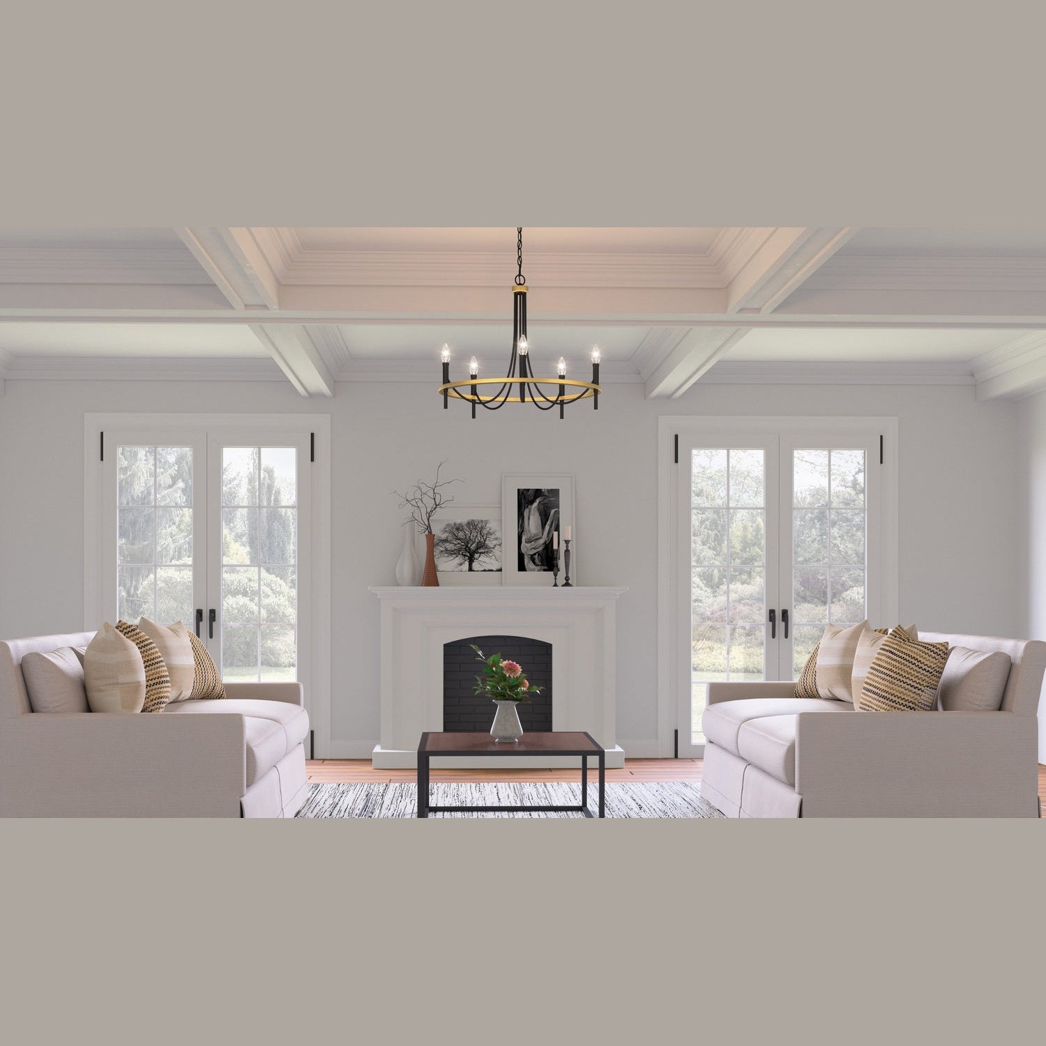 Quoizel - LGR5026MBK - Five Light Chandelier - Legare - Matte Black