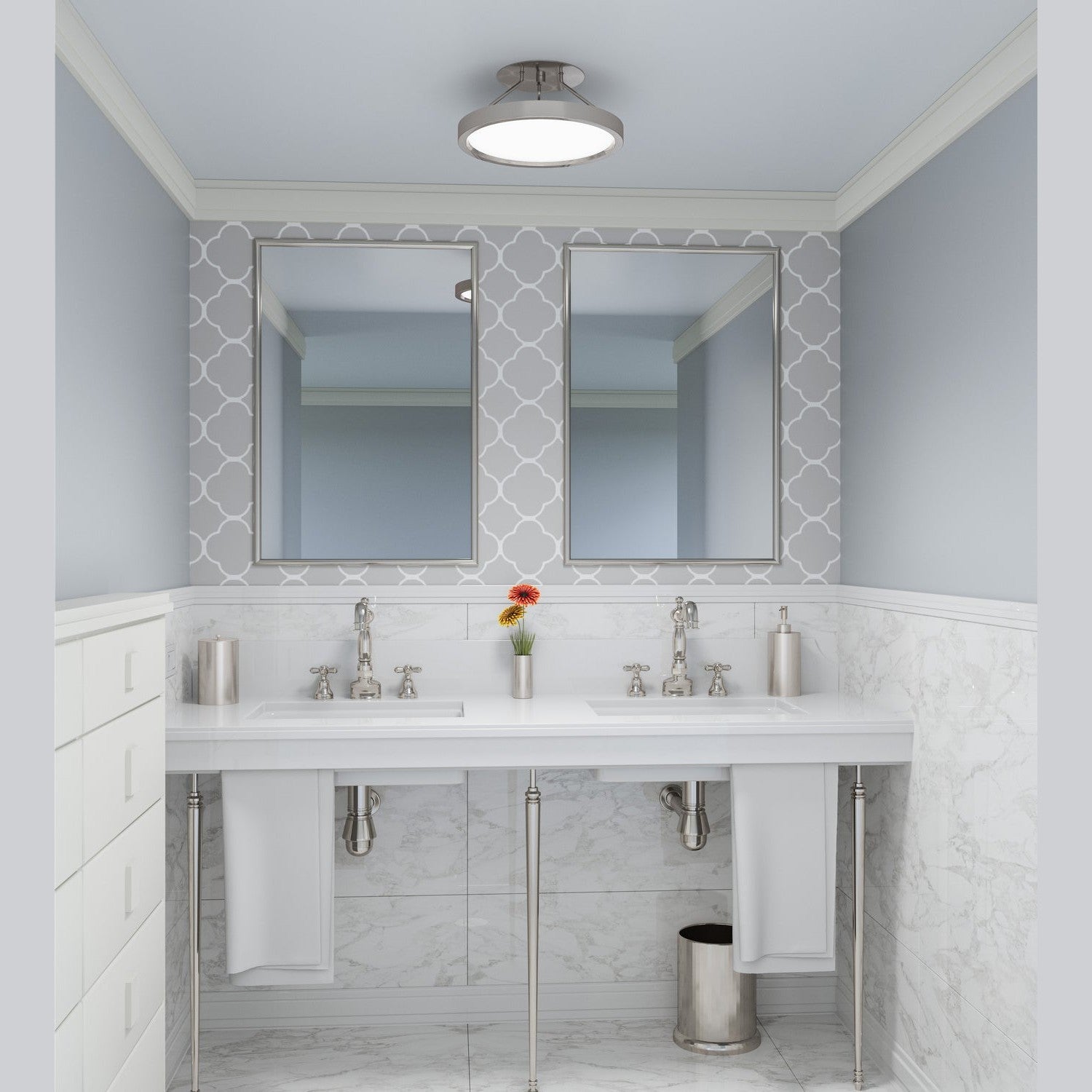 Quoizel - OST1811BN - LED Semi Flush Mount - Outskirts - Brushed Nickel