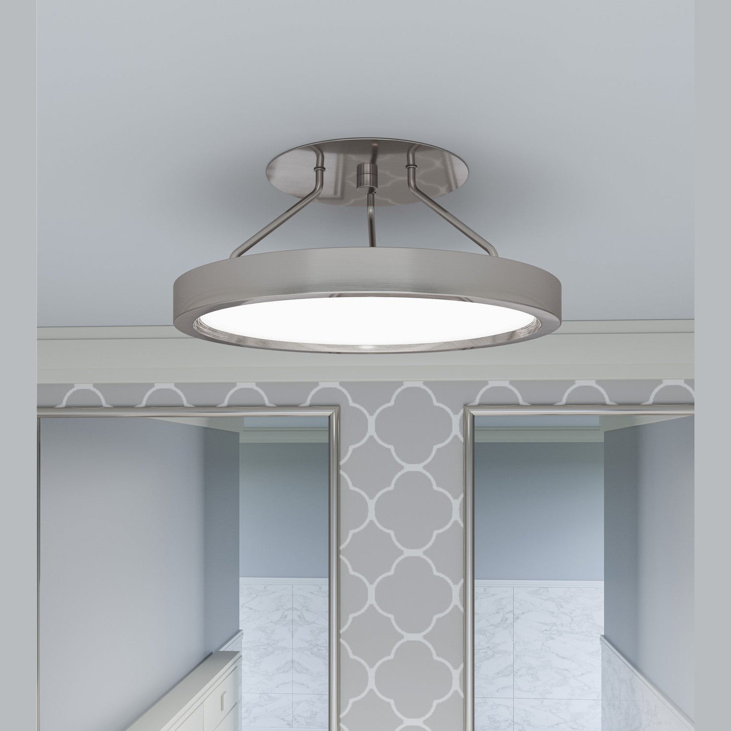 Quoizel - OST1811BN - LED Semi Flush Mount - Outskirts - Brushed Nickel