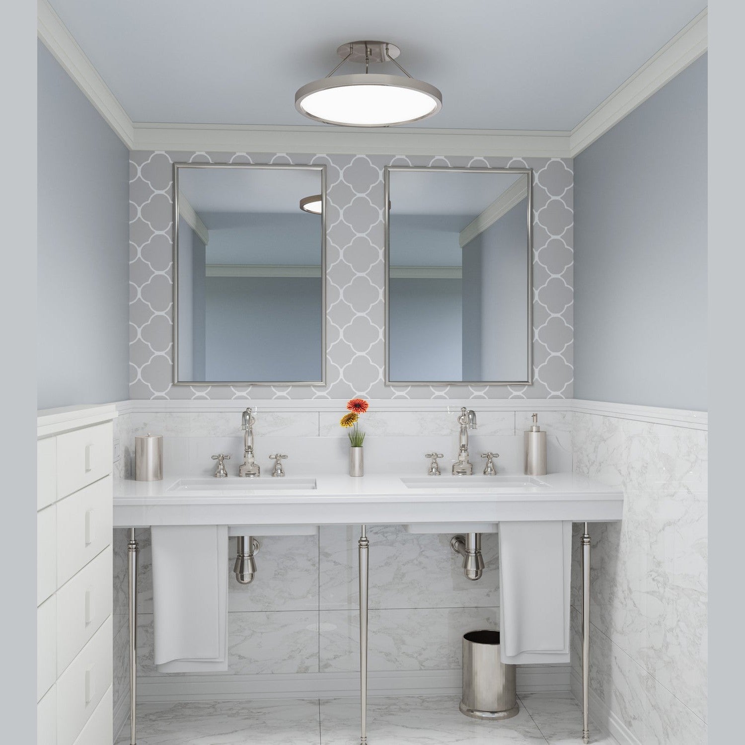 Quoizel - OST1815BN - LED Semi Flush Mount - Outskirts - Brushed Nickel