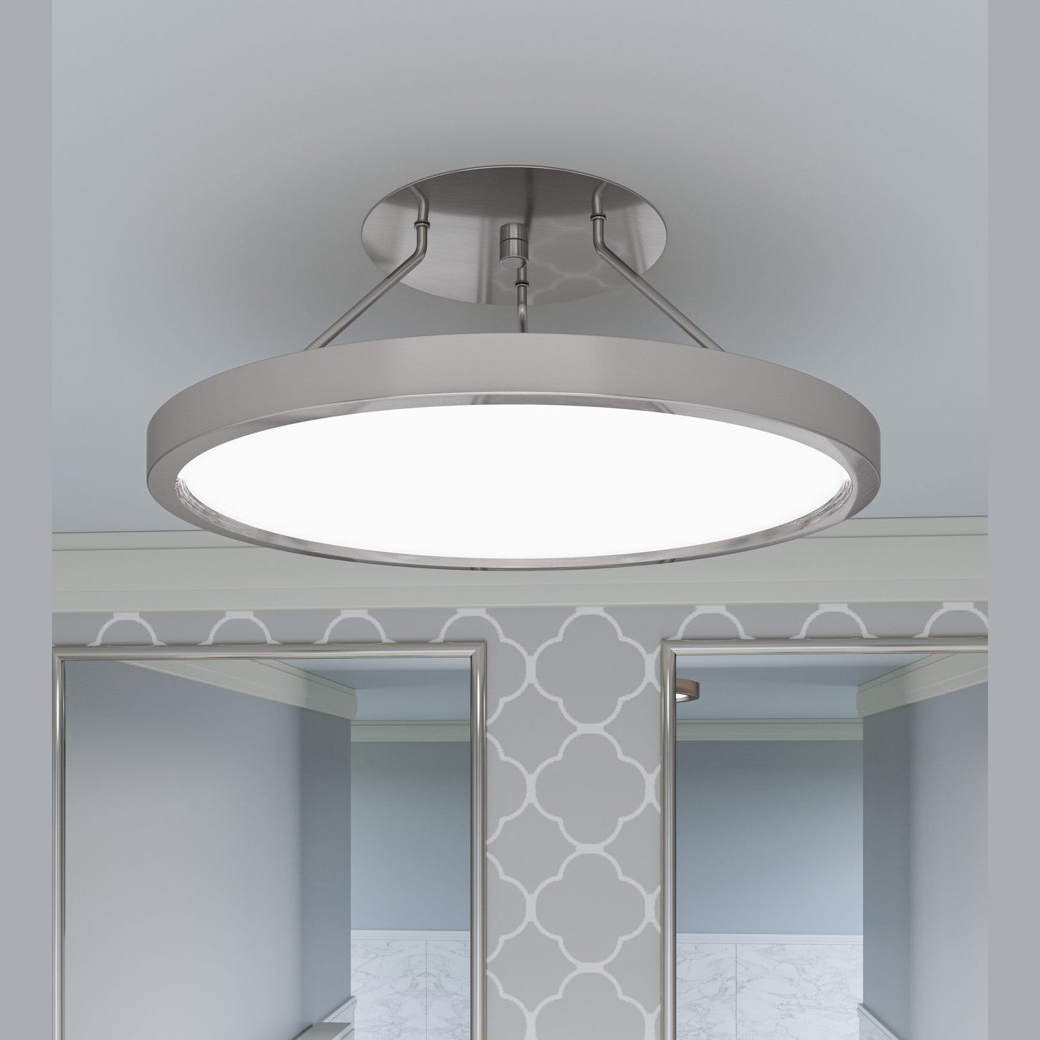 Quoizel - OST1815BN - LED Semi Flush Mount - Outskirts - Brushed Nickel