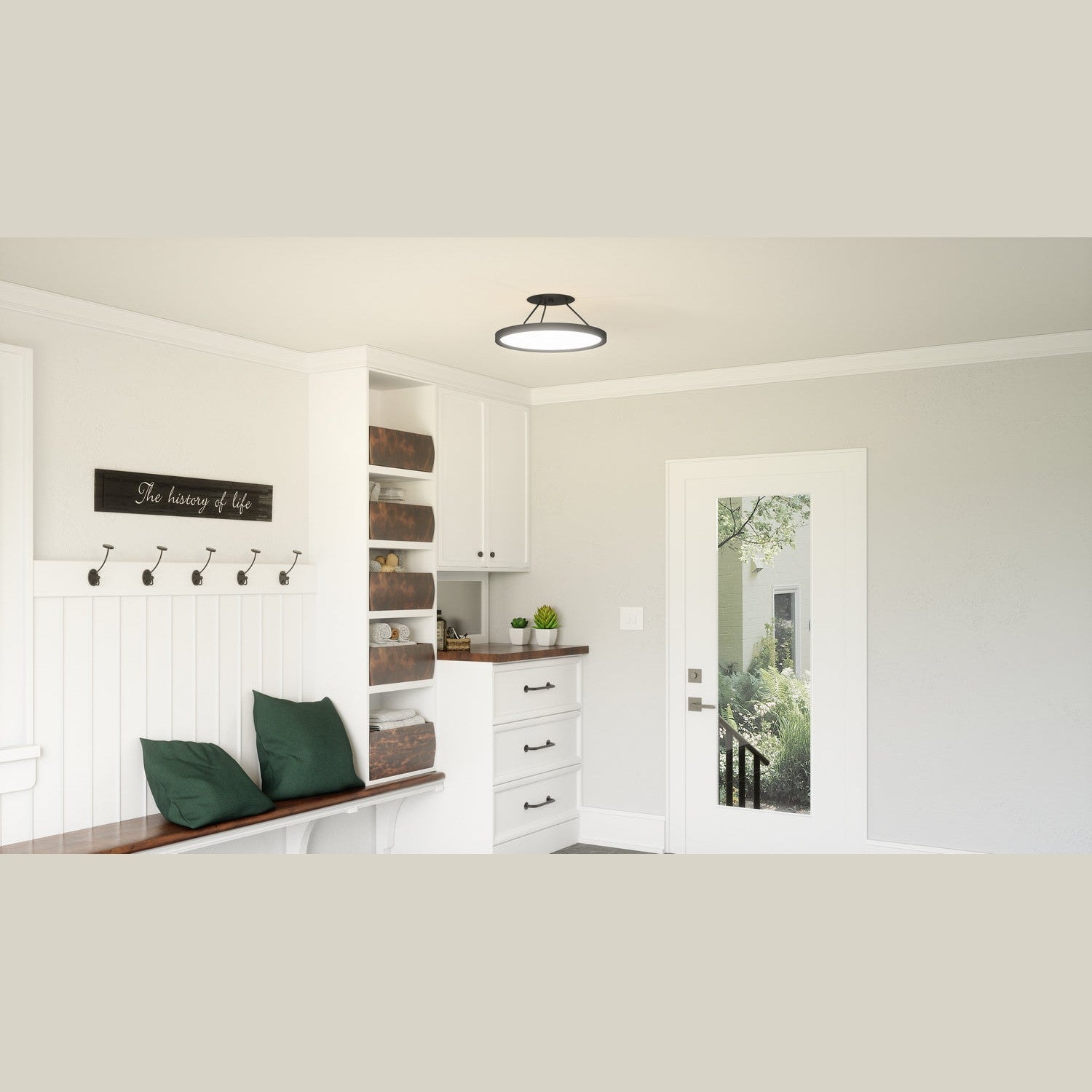 Quoizel - OST1815EK - LED Semi Flush Mount - Outskirts - Earth Black