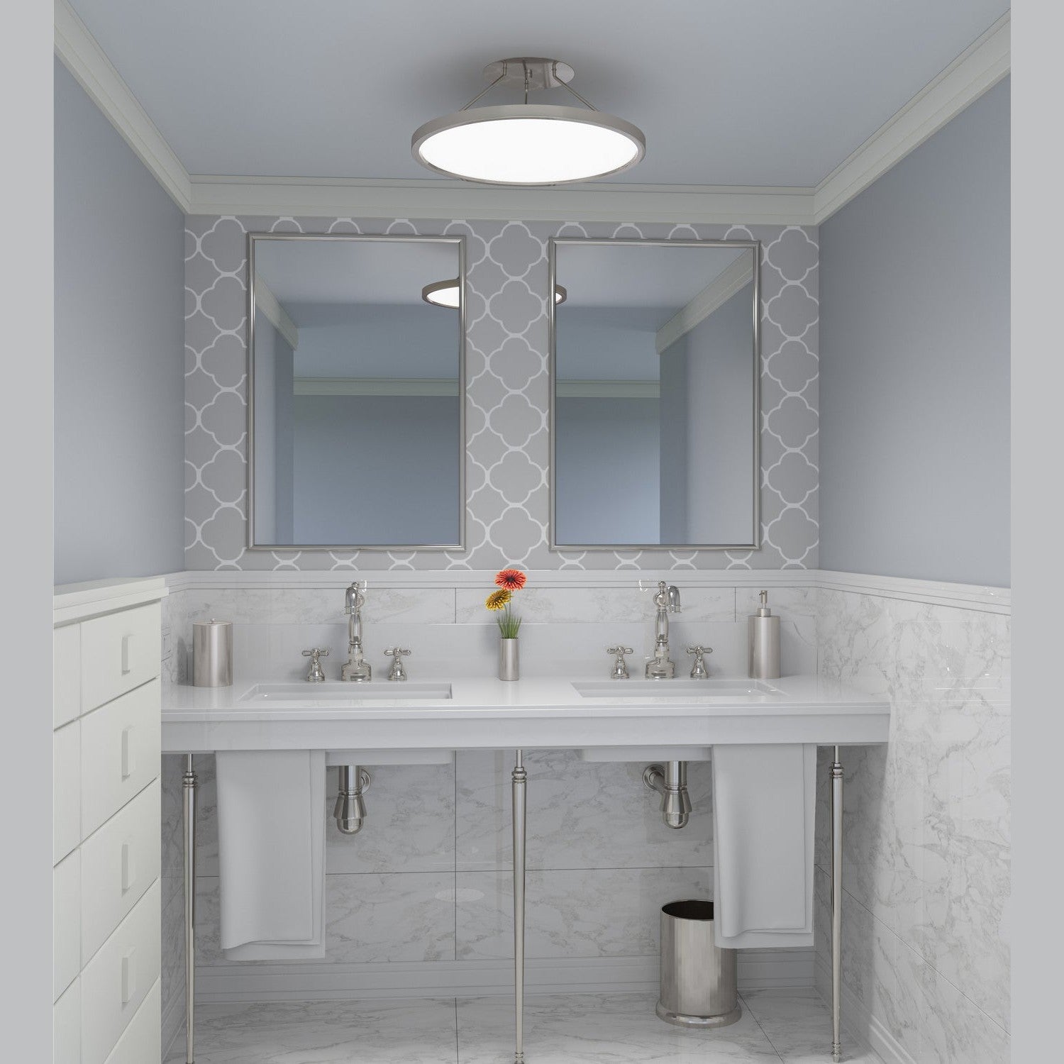 Quoizel - OST1820BN - LED Semi Flush Mount - Outskirts - Brushed Nickel