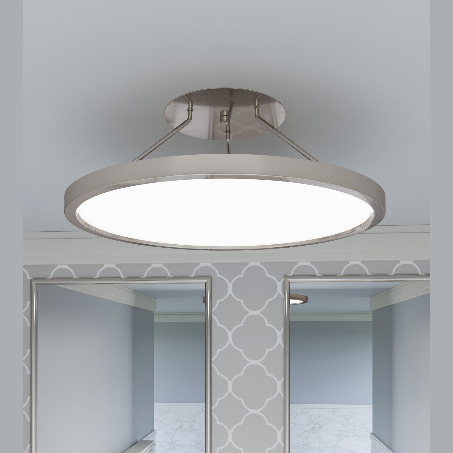 Quoizel - OST1820BN - LED Semi Flush Mount - Outskirts - Brushed Nickel