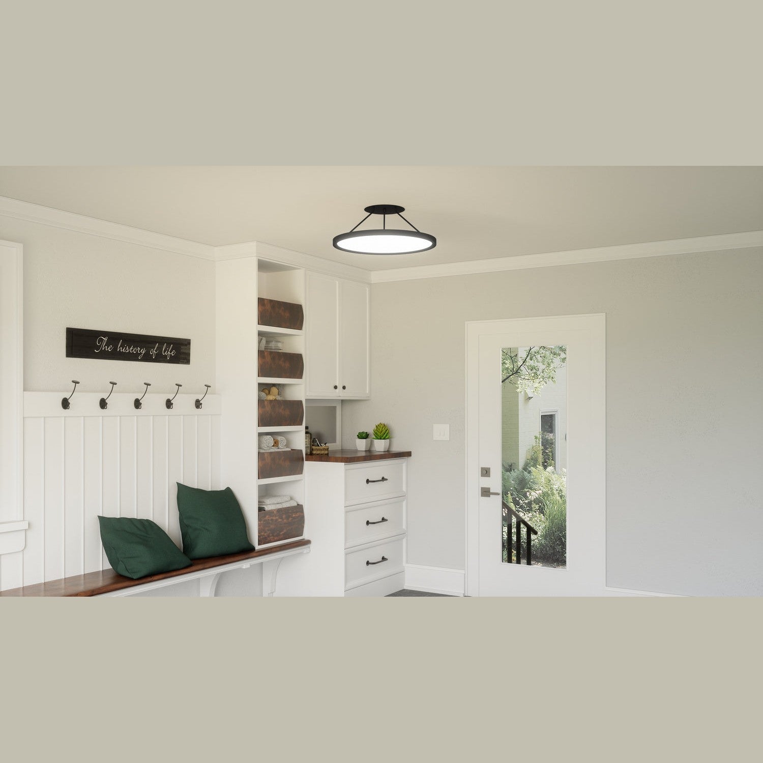 Quoizel - OST1820EK - LED Semi Flush Mount - Outskirts - Earth Black
