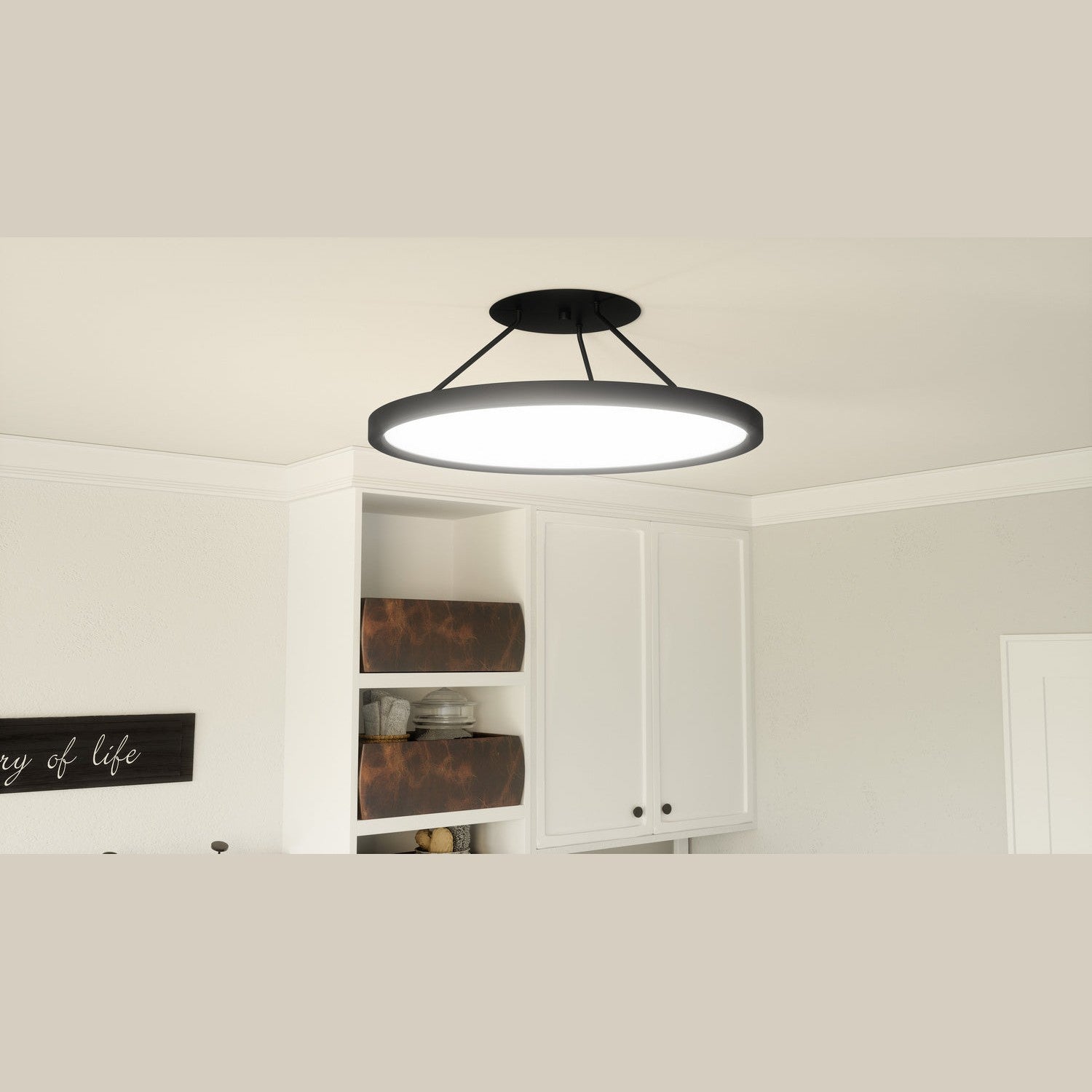 Quoizel - OST1820EK - LED Semi Flush Mount - Outskirts - Earth Black