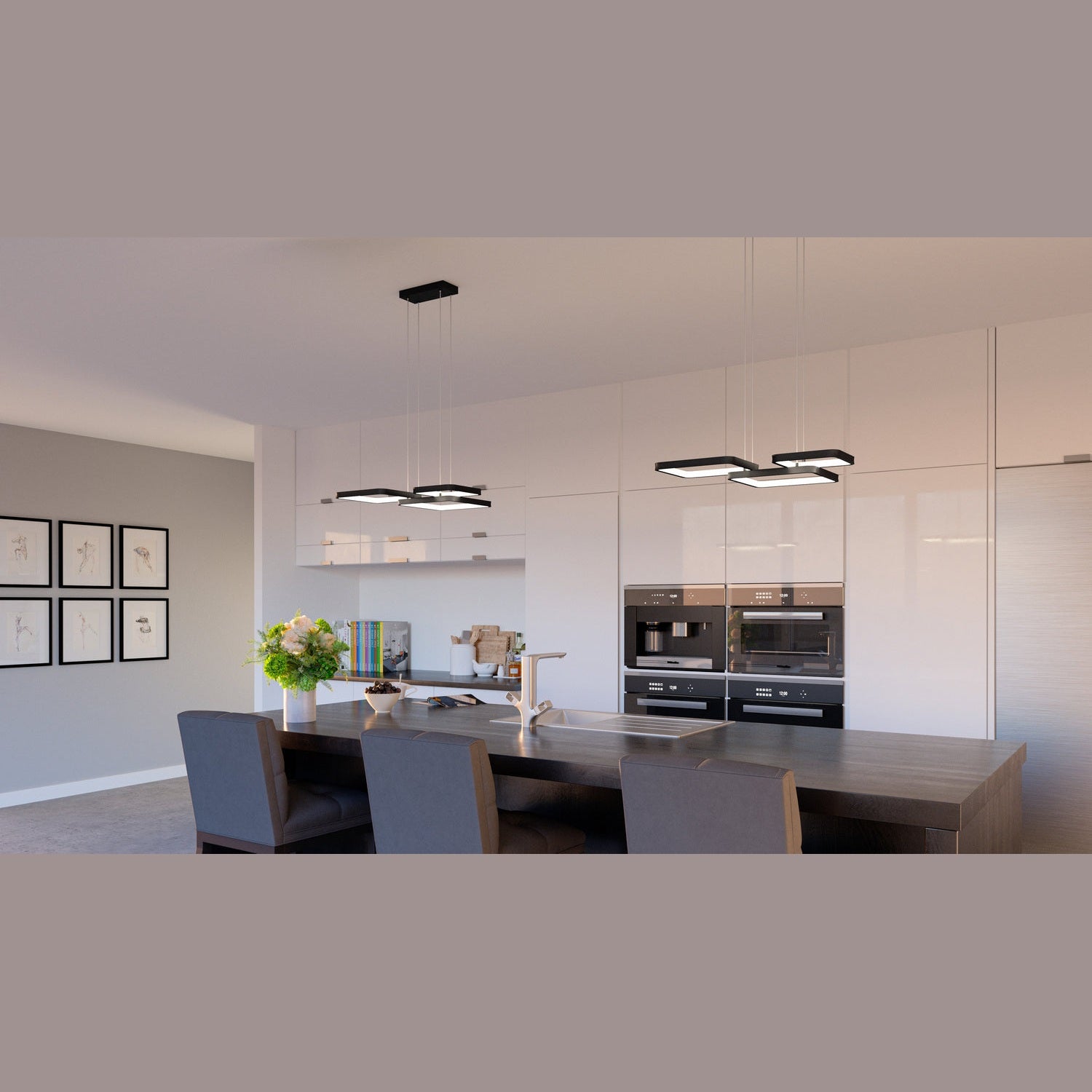 Quoizel - PCELV2821MBK - LED Pendant - Elvive - Matte Black