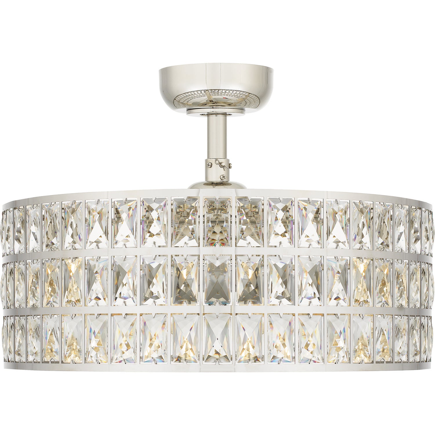 Quoizel - QFA4046PK - Four Light Fandelier - Quoizel Fandelier - Polished Nickel