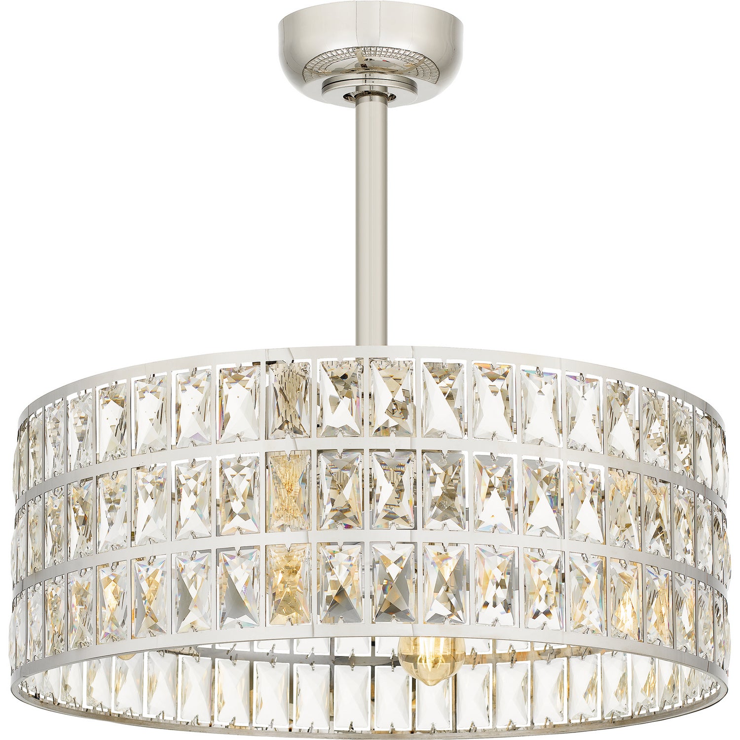 Quoizel - QFA4046PK - Four Light Fandelier - Quoizel Fandelier - Polished Nickel