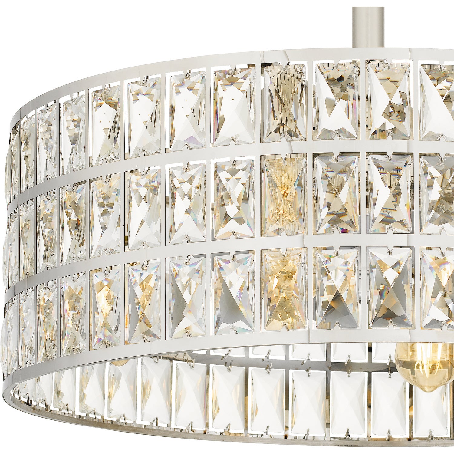 Quoizel - QFA4046PK - Four Light Fandelier - Quoizel Fandelier - Polished Nickel