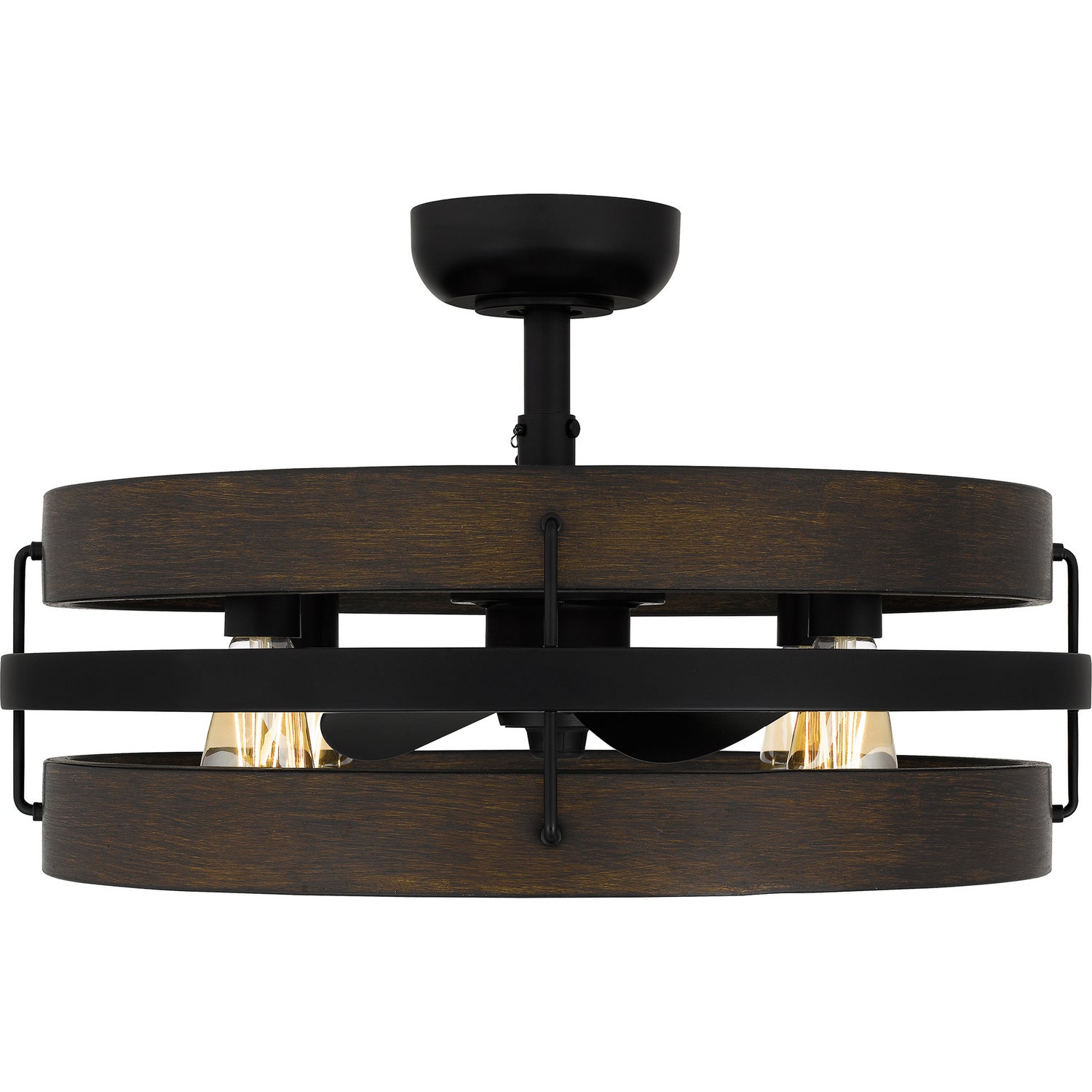 Quoizel - QFA5615MBK - Four Light Fandelier - Quoizel Fandelier - Matte Black