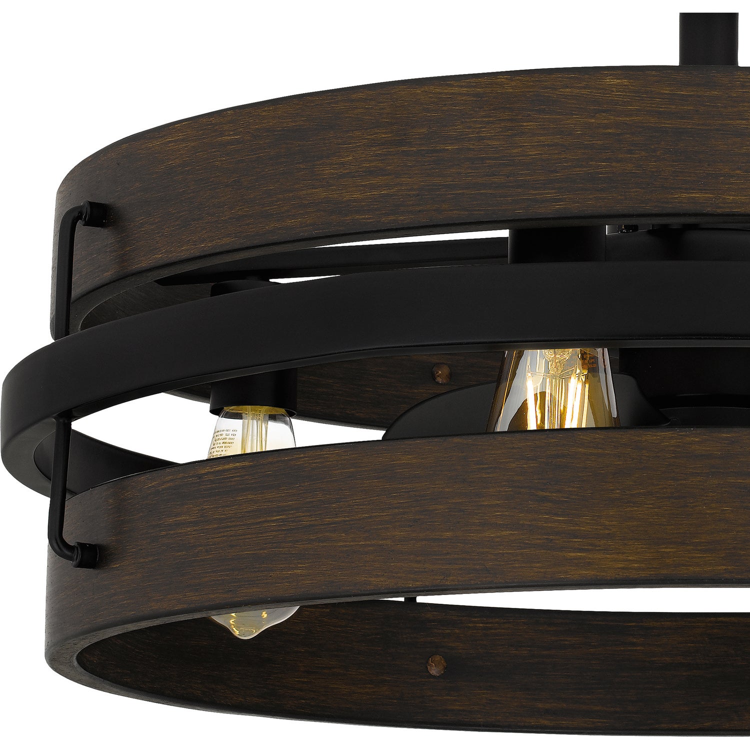 Quoizel - QFA5615MBK - Four Light Fandelier - Quoizel Fandelier - Matte Black