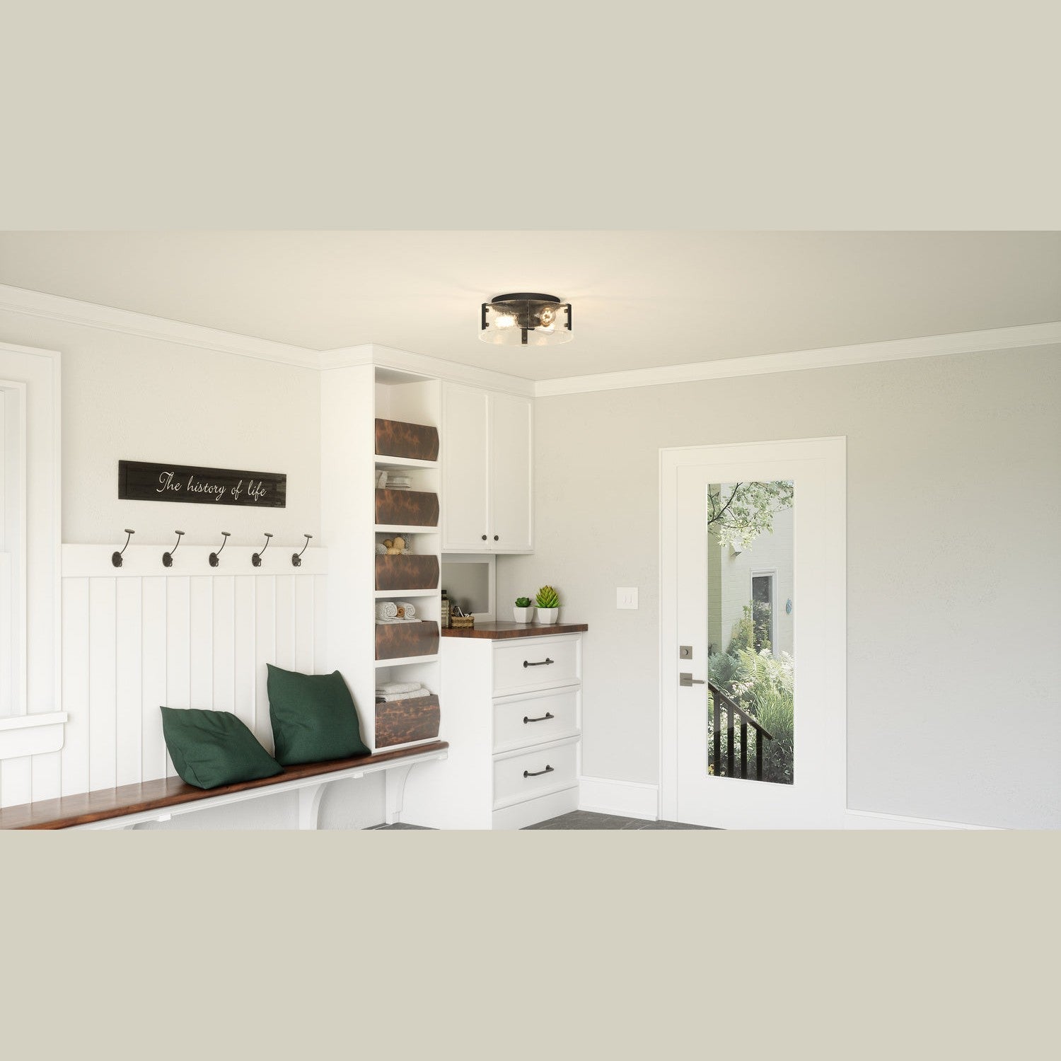 Quoizel - QFL5636MBK - Three Light Flush Mount - Quoizel Flush Mount - Matte Black