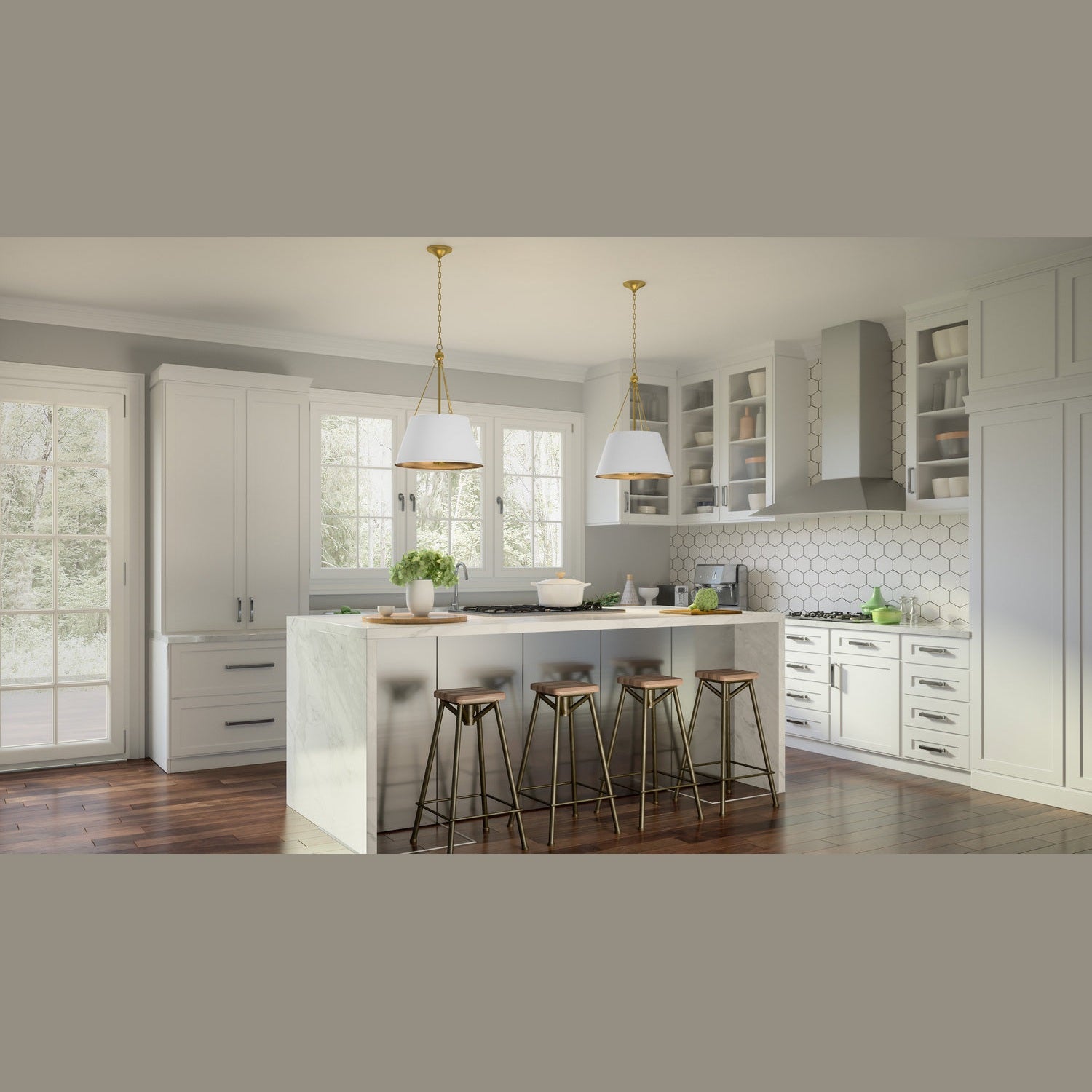 Quoizel - QP5597W - Four Light Pendant - Quoizel Pendant - Matte White