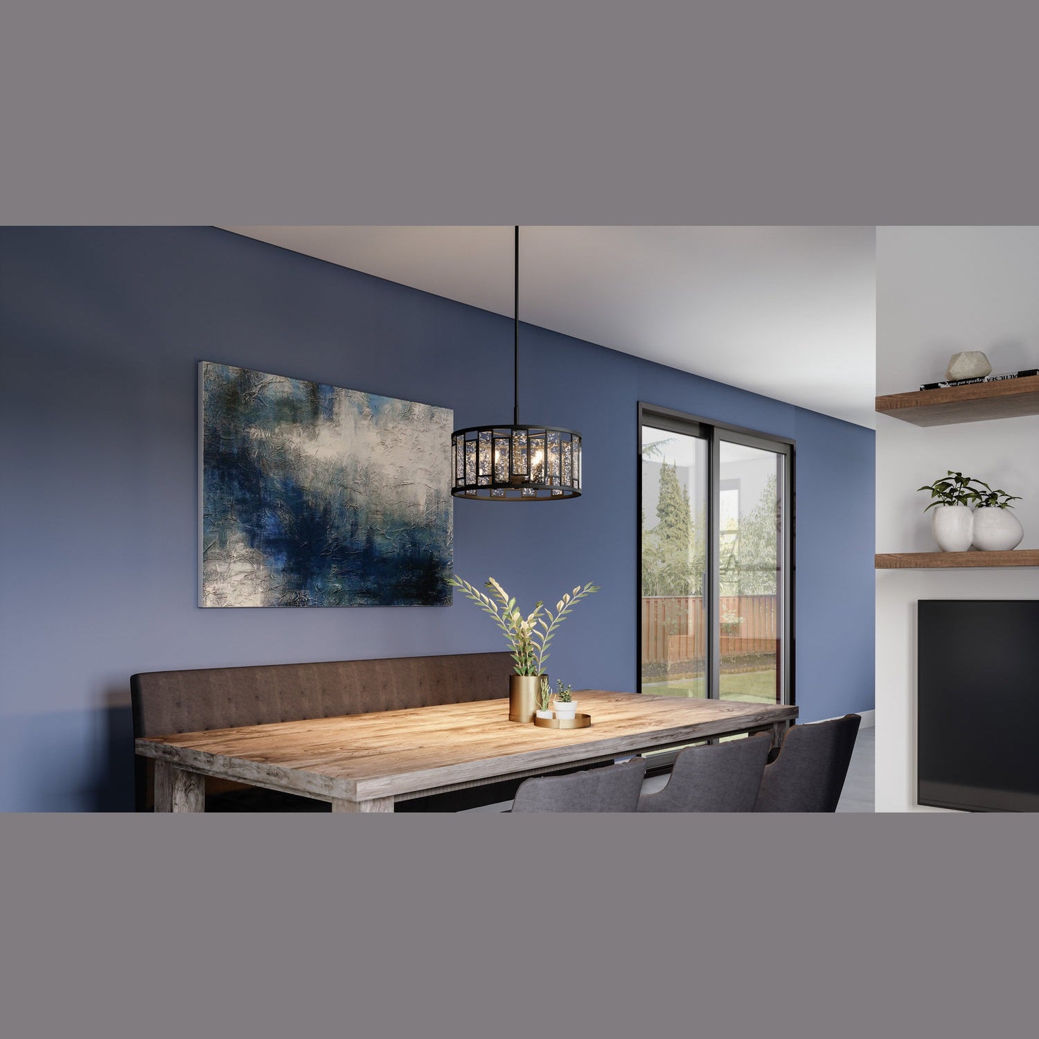 Quoizel - QP5600MBK - Four Light Pendant - Quoizel Pendant - Matte Black