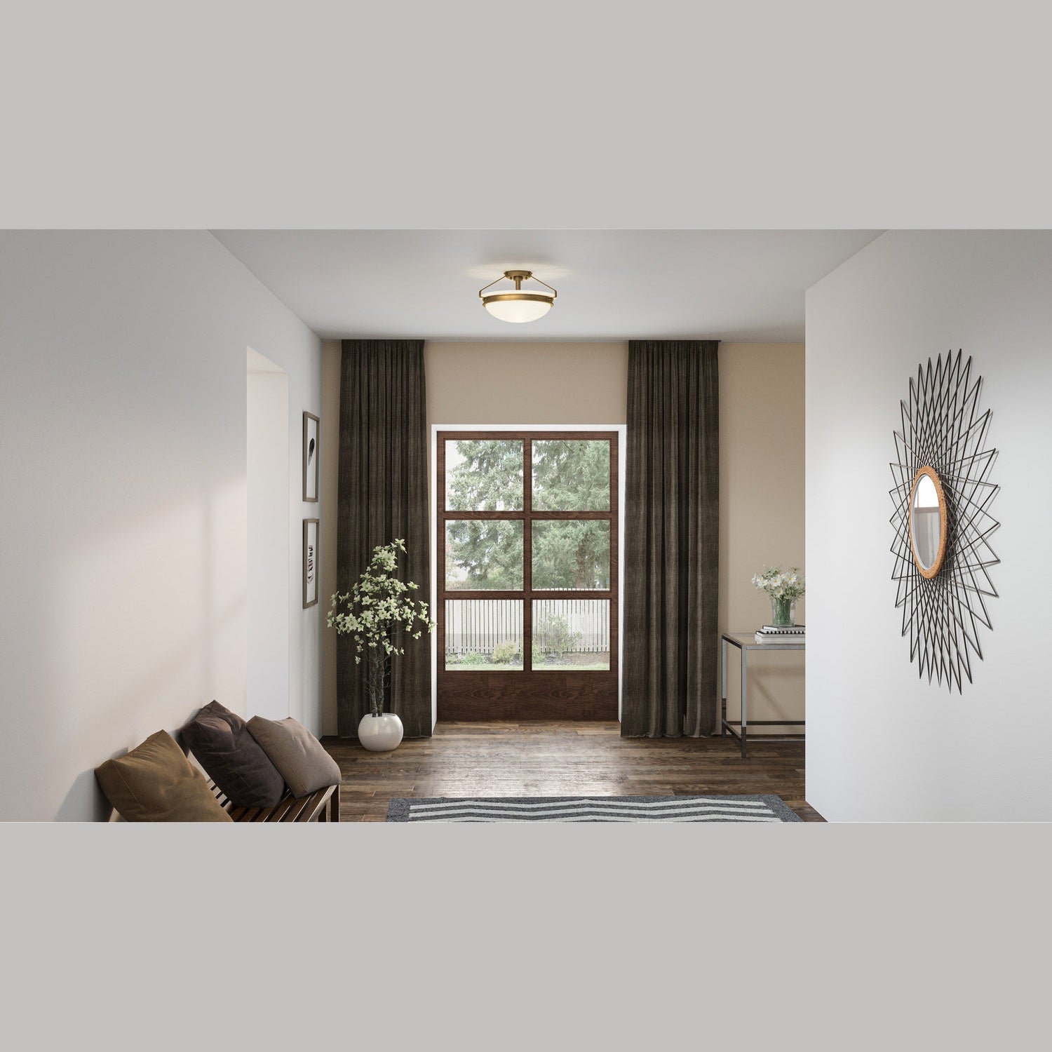 Quoizel - QSF5581WS - Two Light Semi Flush Mount - Quoizel Semi-Flush Mount - Weathered Brass