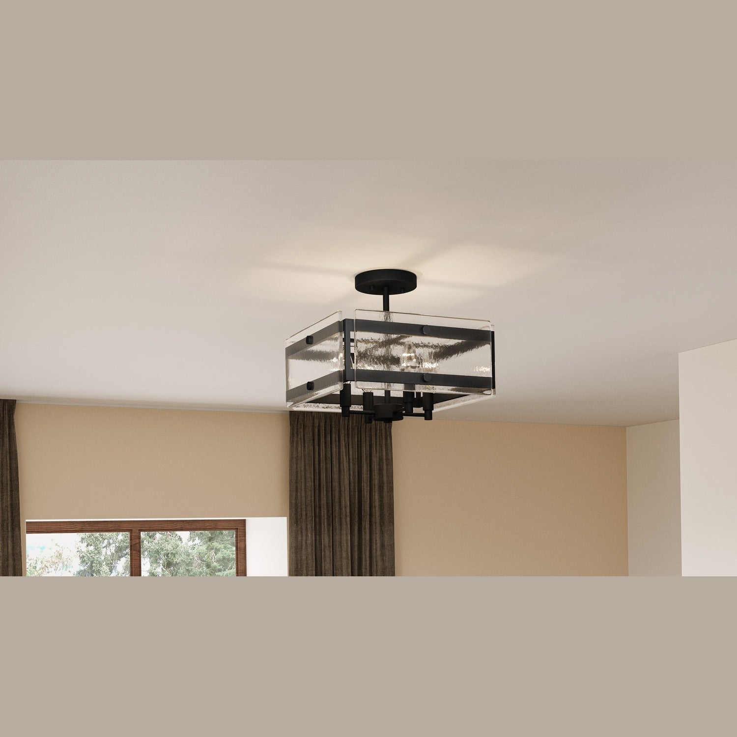 Quoizel - QSF5594EK - Four Light Semi-Flush Mount - Quoizel Semi-Flush Mount - Earth Black