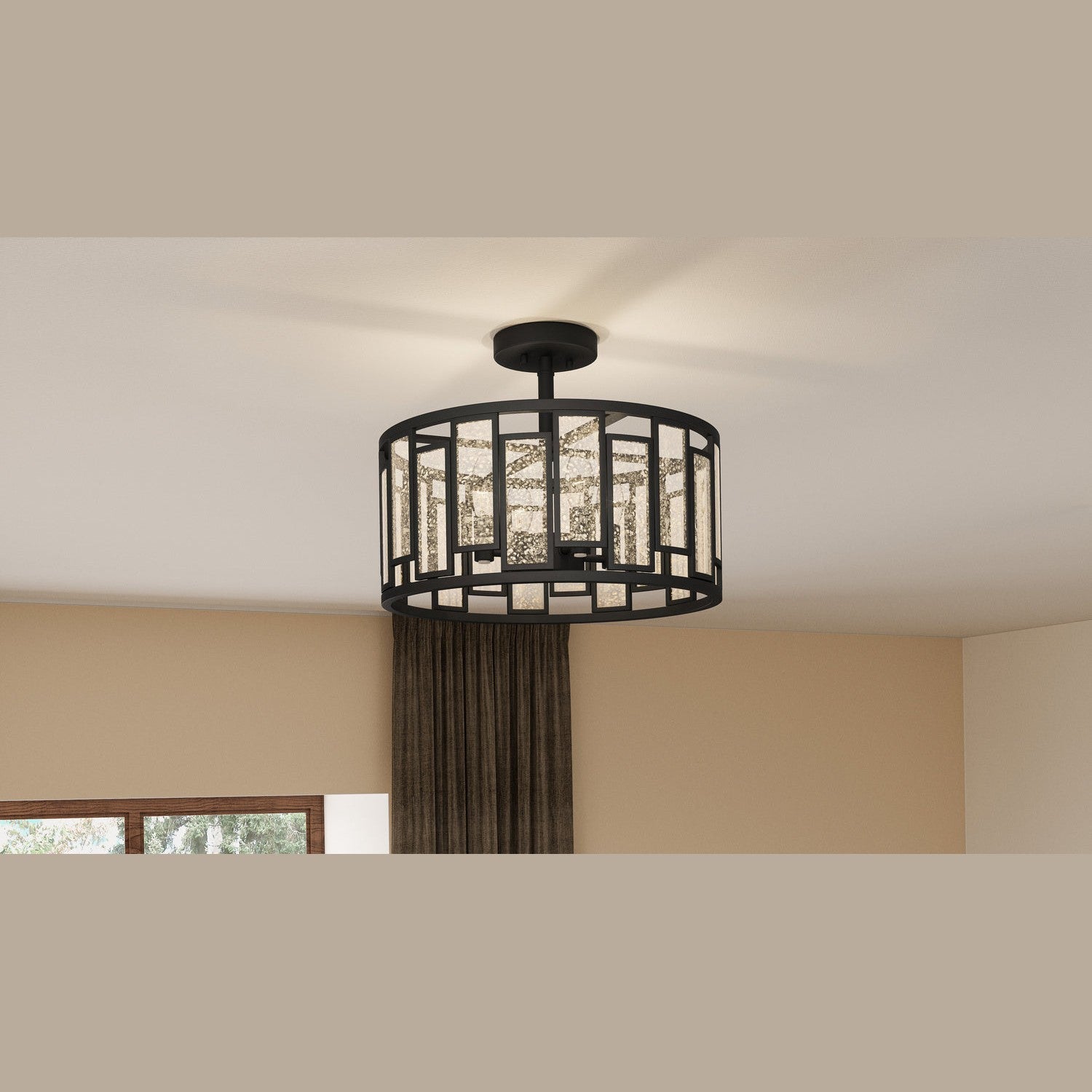 Quoizel - QSF5600MBK - Four Light Semi-Flush Mount - Quoizel Semi-Flush Mount - Matte Black