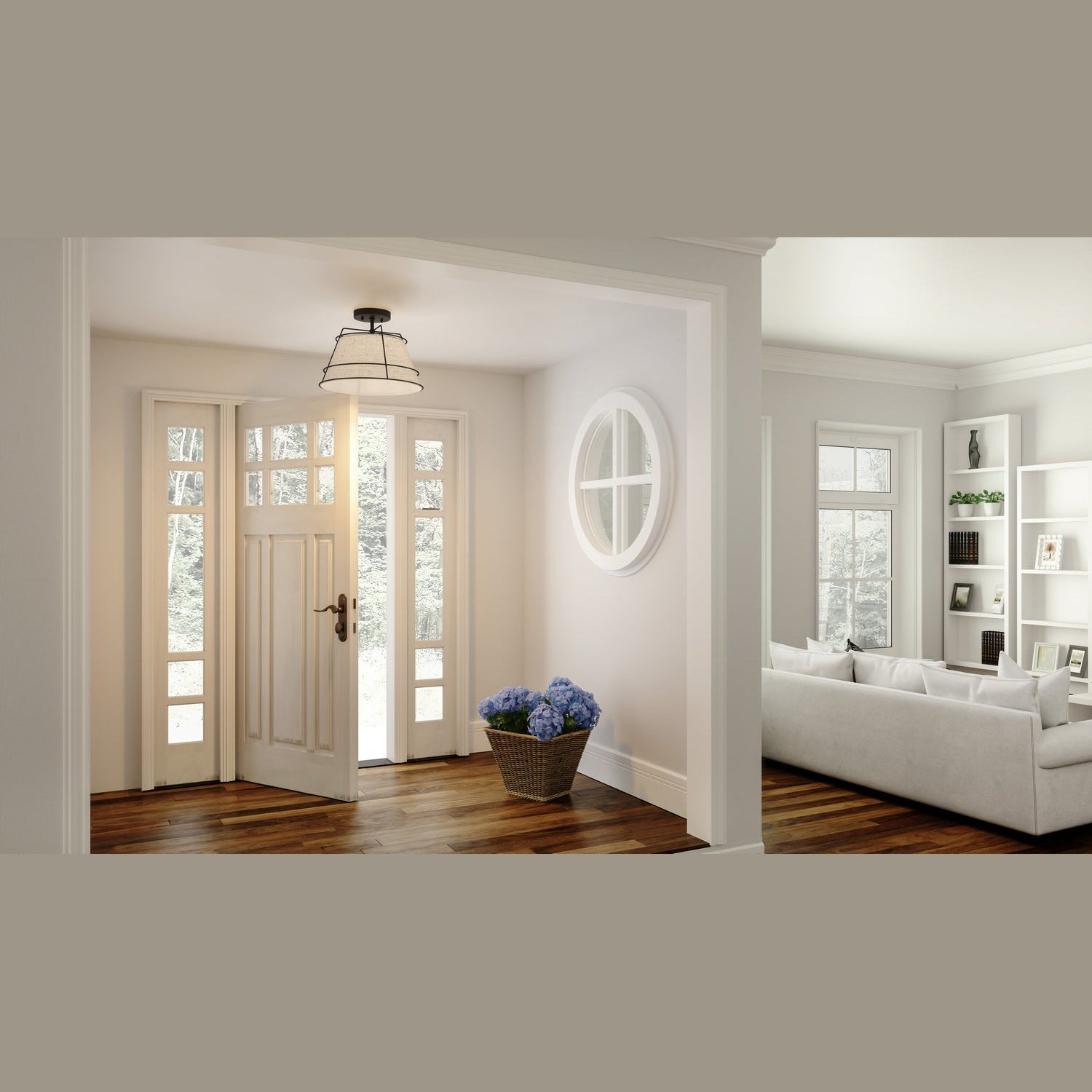 Quoizel - QSF5629MBK - One Light Semi Flush Mount - Quoizel Semi-Flush Mount - Matte Black