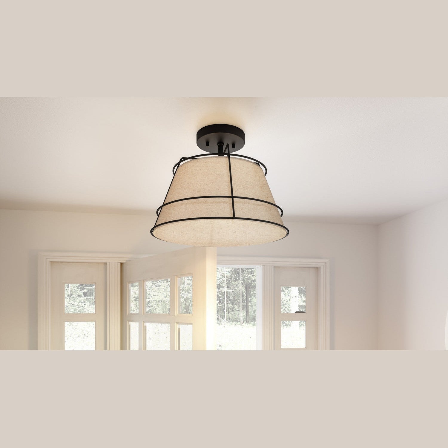 Quoizel - QSF5629MBK - One Light Semi Flush Mount - Quoizel Semi-Flush Mount - Matte Black