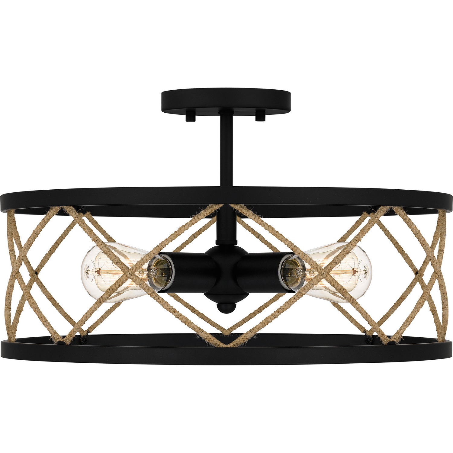 Quoizel - QSF5632MBK - Four Light Semi-Flush Mount - Quoizel Semi-Flush Mount - Matte Black