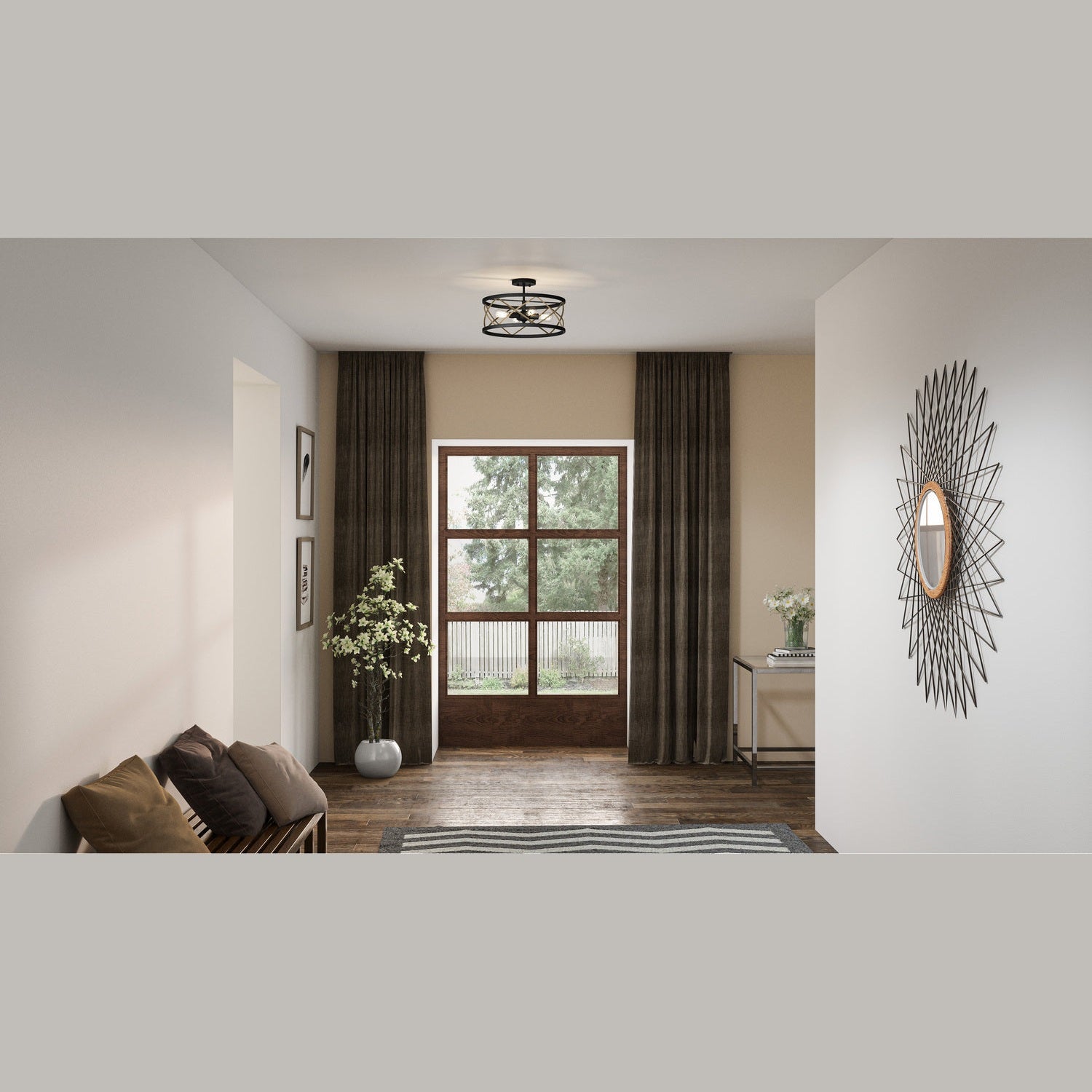 Quoizel - QSF5632MBK - Four Light Semi-Flush Mount - Quoizel Semi-Flush Mount - Matte Black