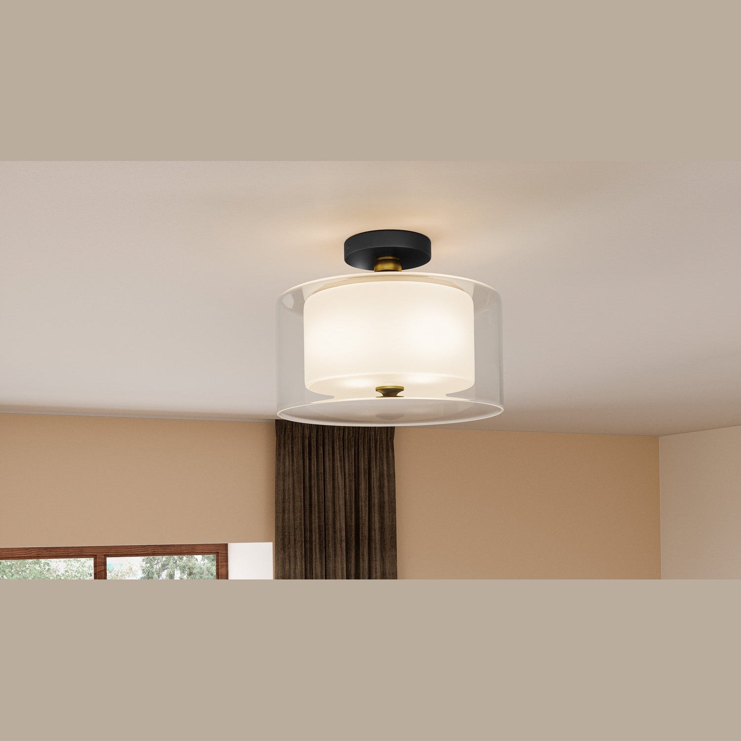 Quoizel - ROW1714MBK - Two Light Semi Flush Mount - Rowland - Matte Black
