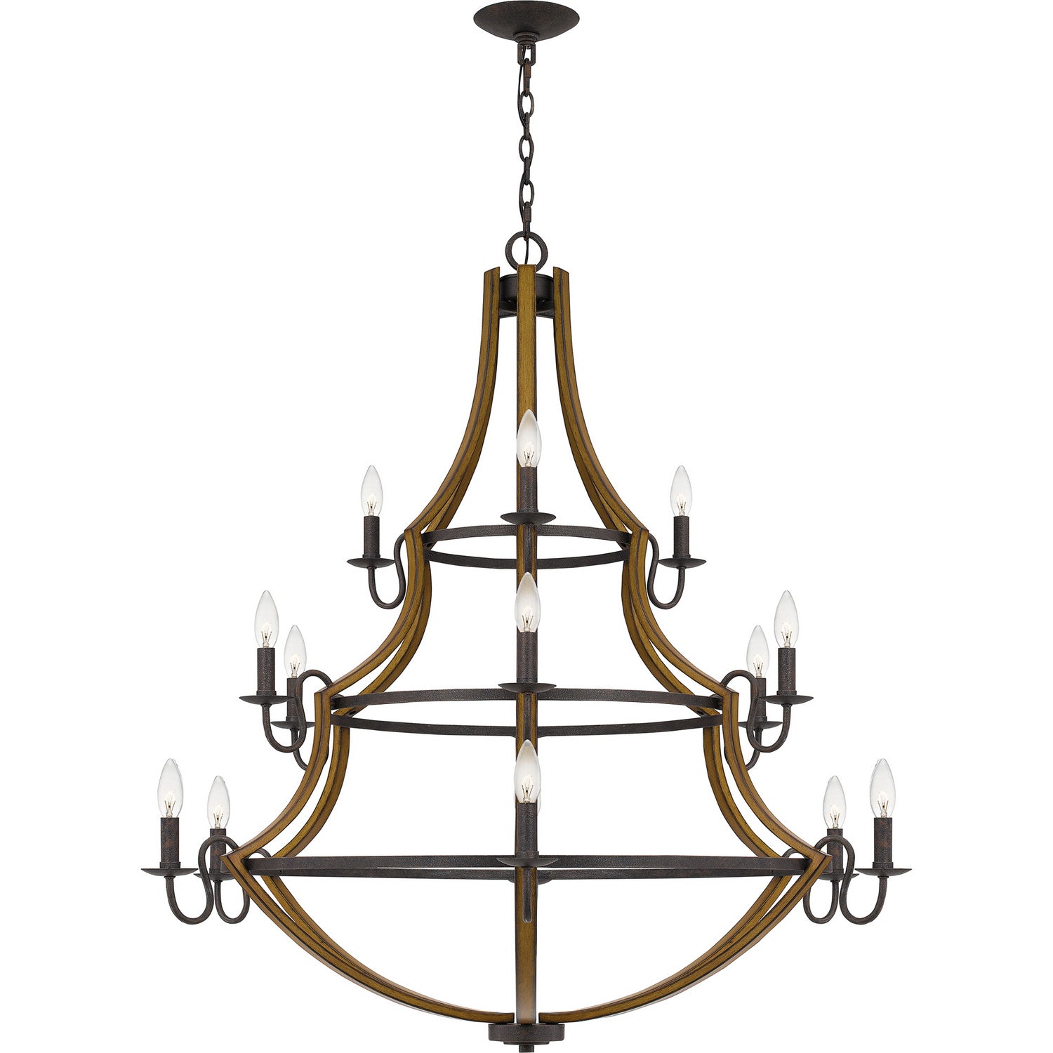 Quoizel - SHR5015RK - 15 Light Chandelier - Shire - Rustic Black