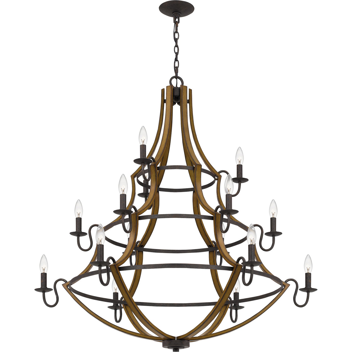 Quoizel - SHR5015RK - 15 Light Chandelier - Shire - Rustic Black
