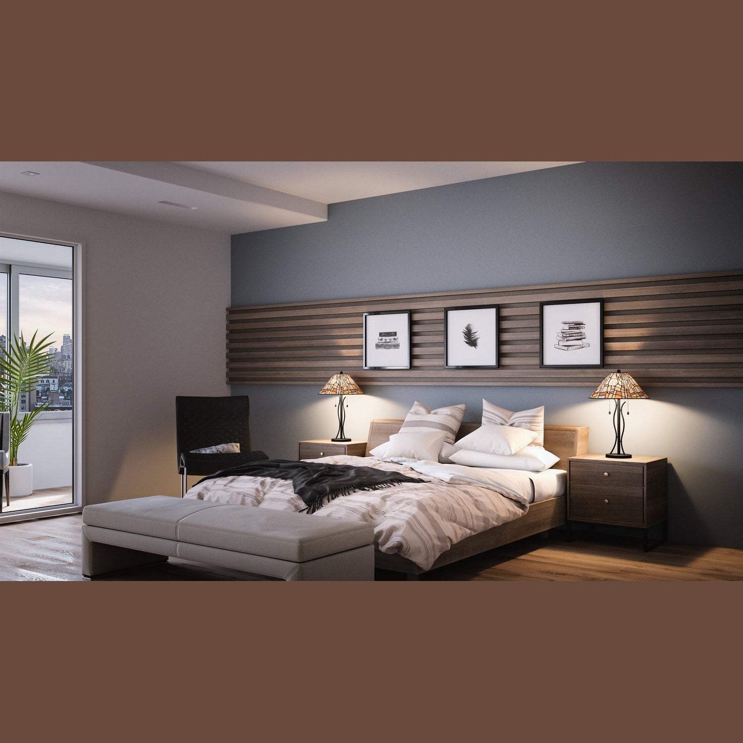 Quoizel - TF5619MBK - Two Light Table Lamp - Tiffany - Matte Black