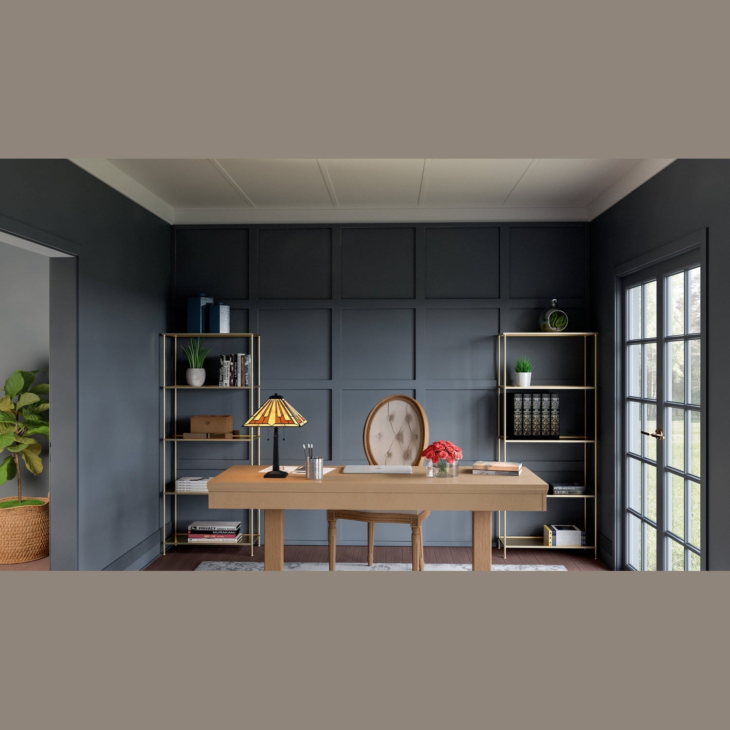 Quoizel - TF5621MBK - Two Light Table Lamp - Tiffany - Matte Black